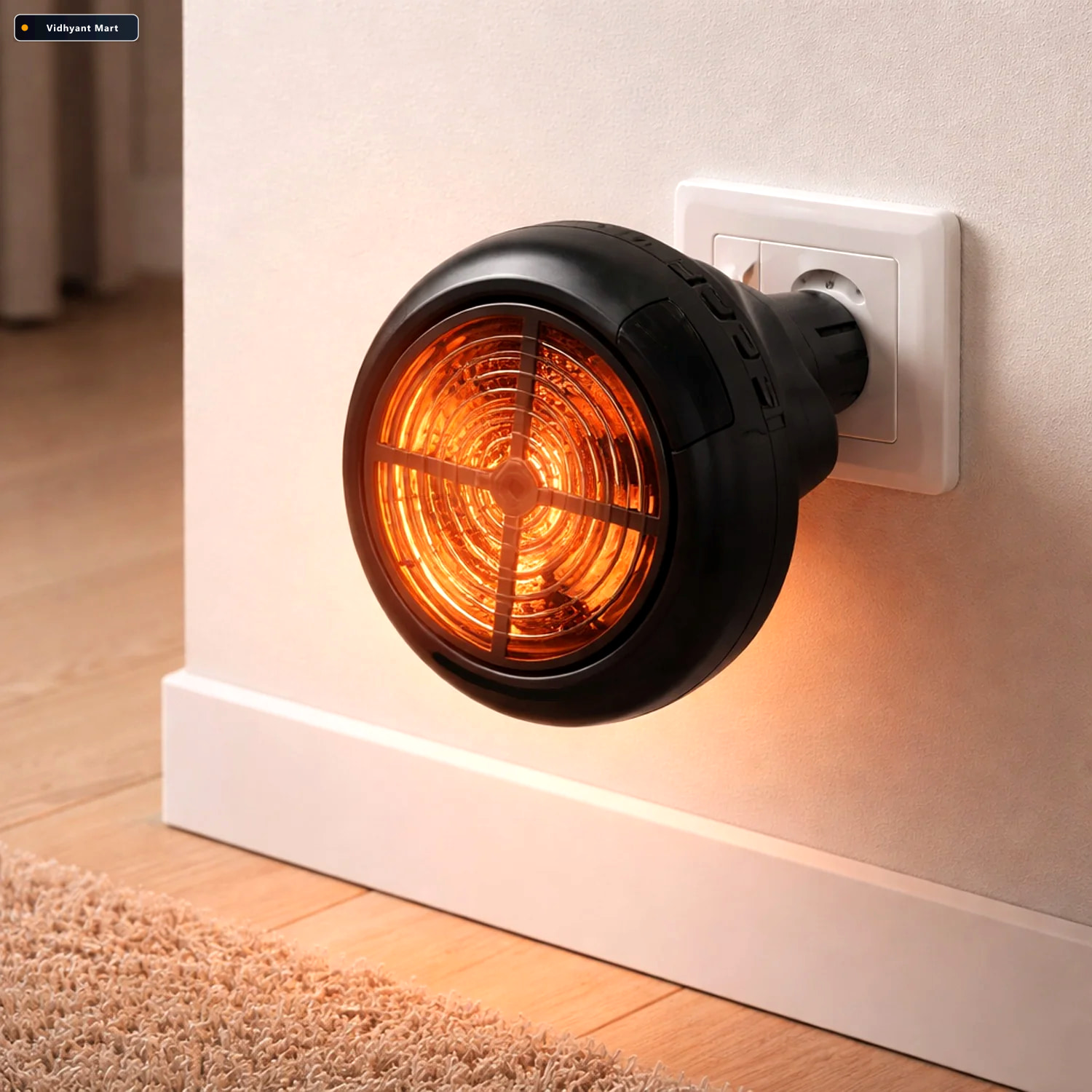 Vidhyant Mart Electric Room Heater 900w Compact Portable Wall Pl 1