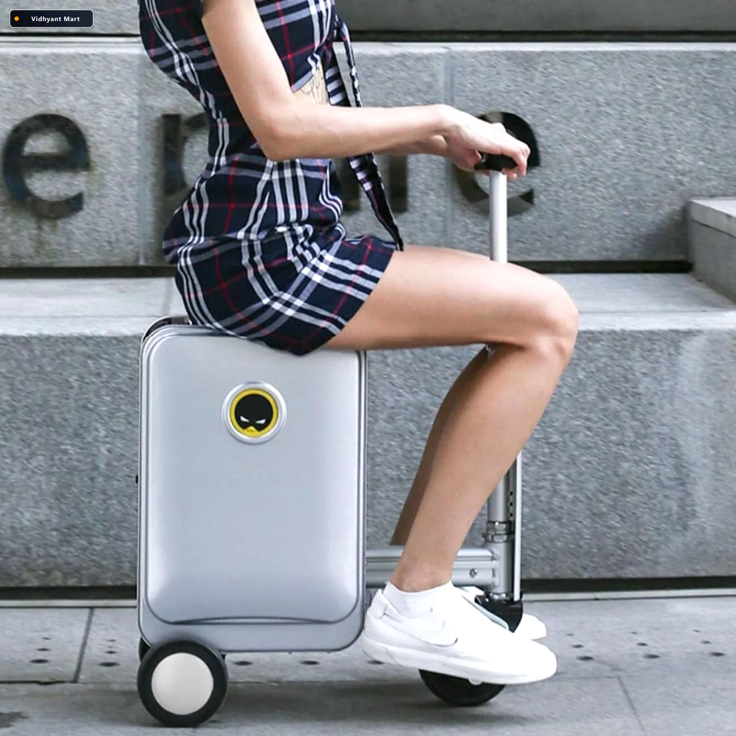 Vidhyant Mart Electric Scooter Suitcase Rideable Smart Luggage W 1