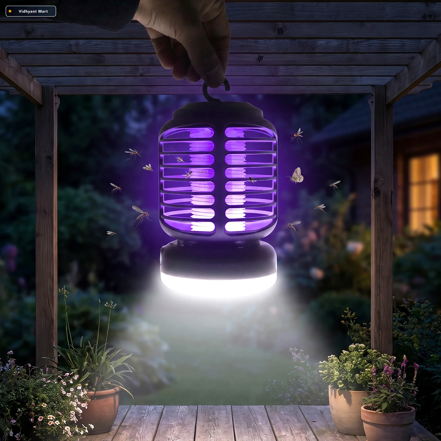 Vidhyant Mart Electric Shock Mosquito Killer Lamp Rechargeable U 2