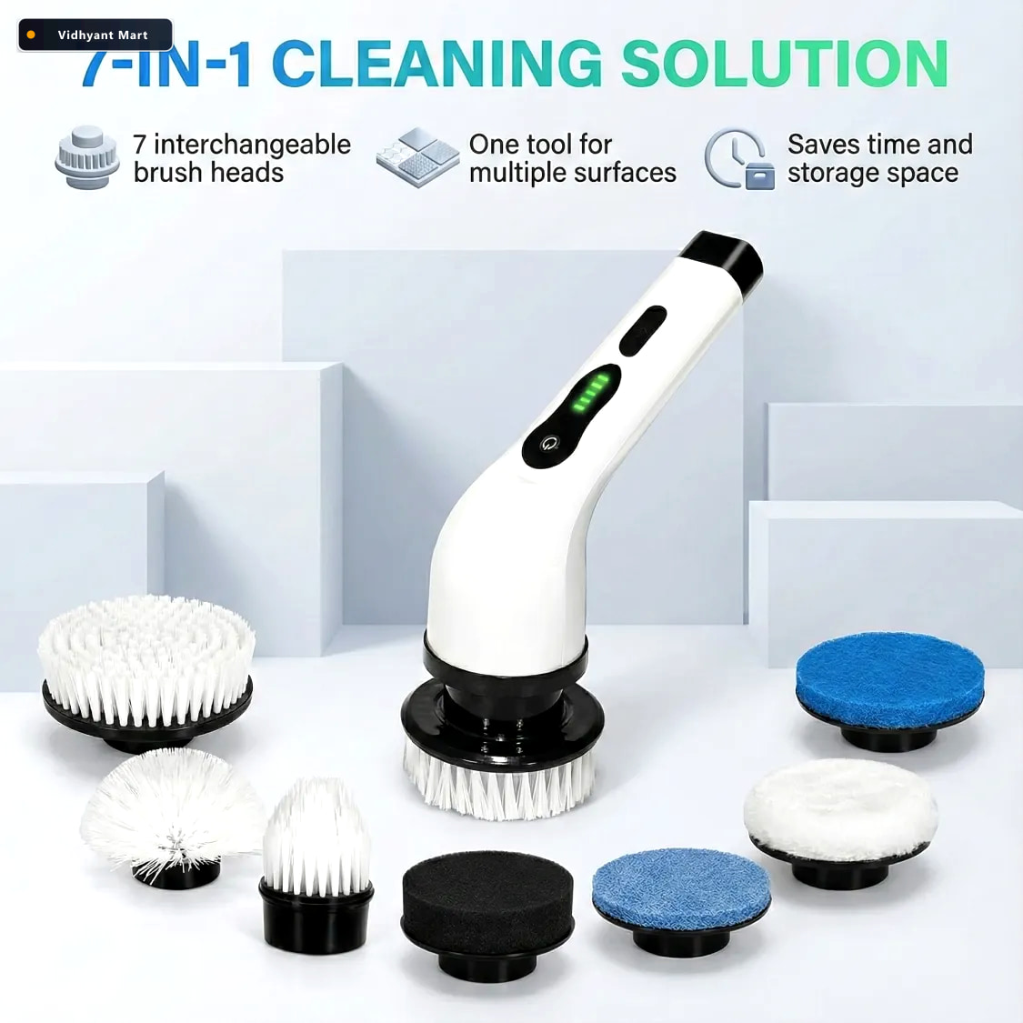 Vidhyant Mart Electric Spin Scrubber Brush 7 In 1 Cordless Clean 2