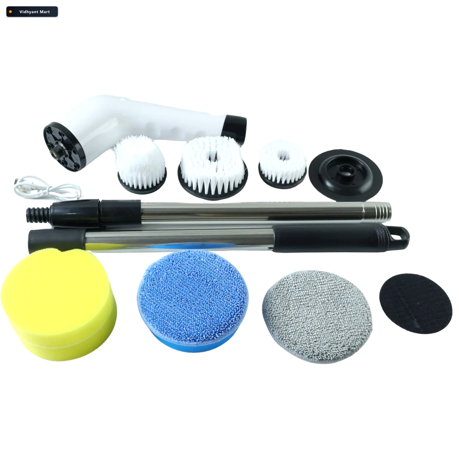 Vidhyant Mart Electric Spin Scrubber Cordless 9 In 1 Cleaner Wit 3