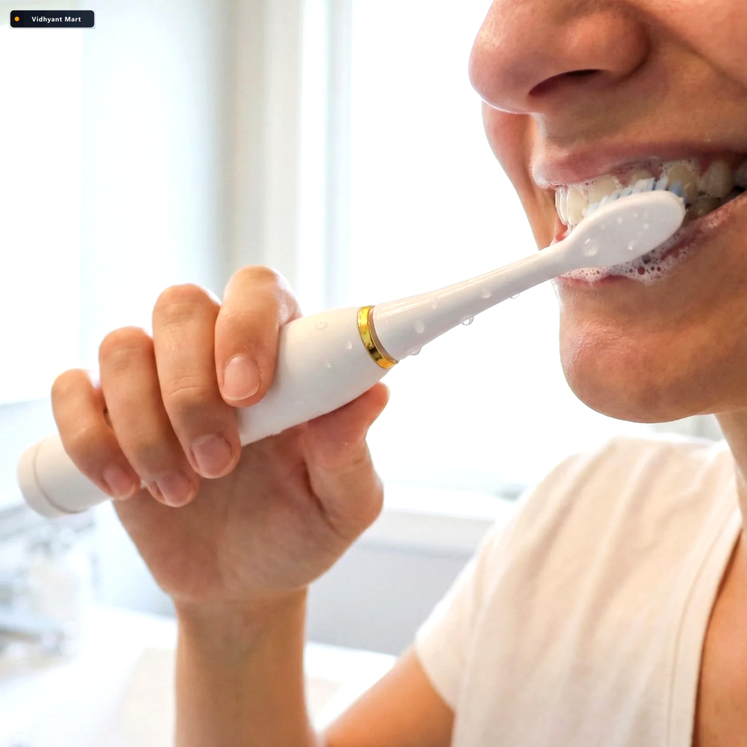 Vidhyant Mart Electric Toothbrush Rechargeable With 3 Extra Repl 2