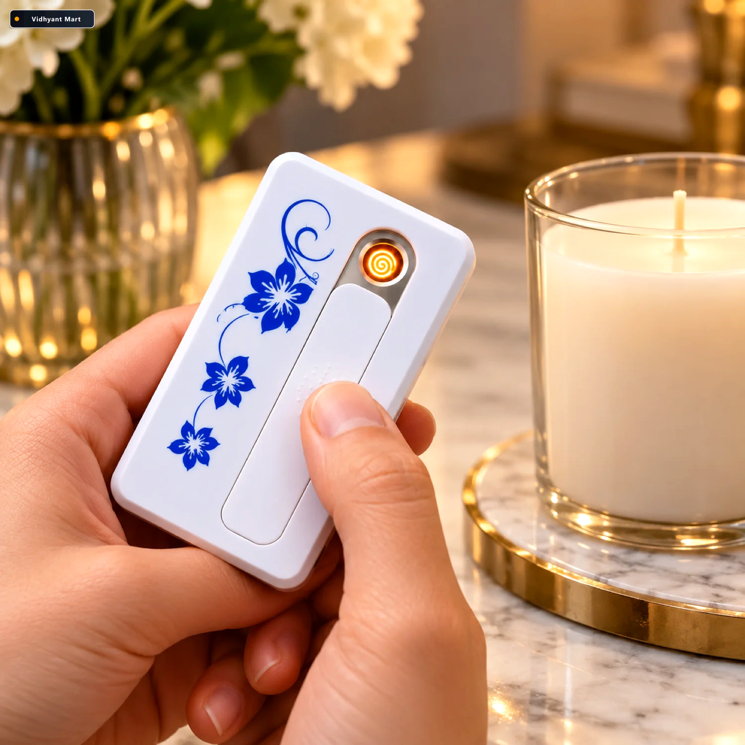 Vidhyant Mart Electric Usb Lighter Windproof Rechargeable Bravev 1
