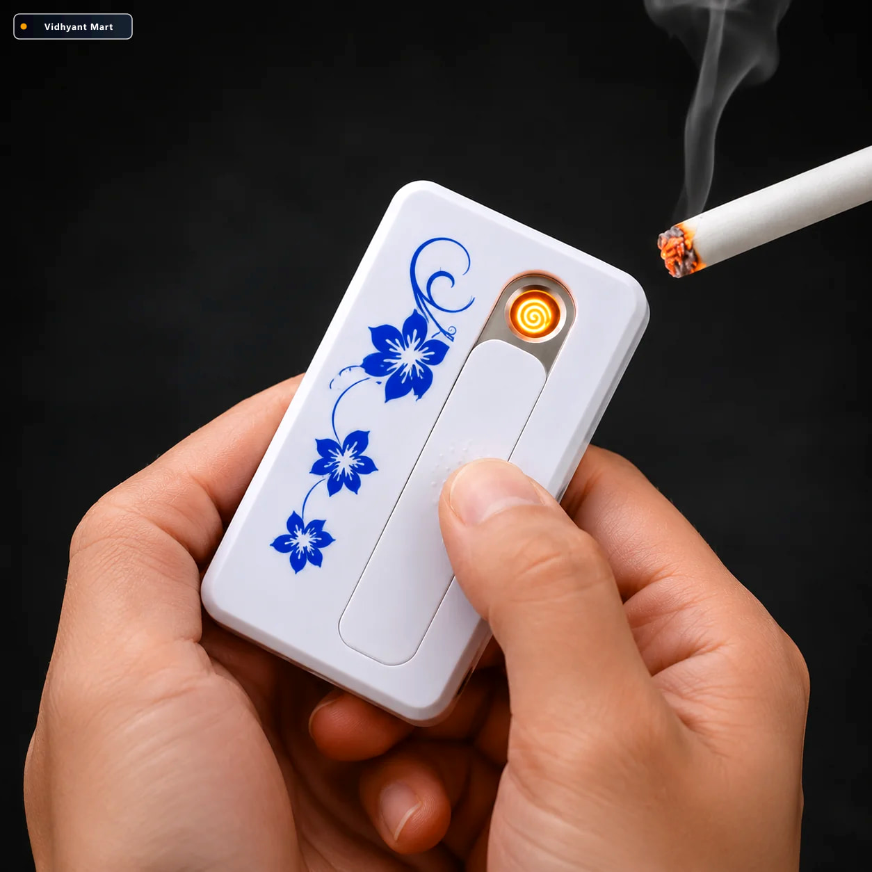Vidhyant Mart Electric Usb Lighter Windproof Rechargeable Bravev 2