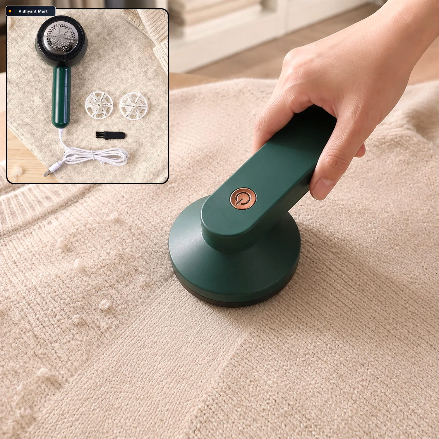 Vidhyant Mart Electric Usb Lint Remover Cordless Fabric Clothes 1