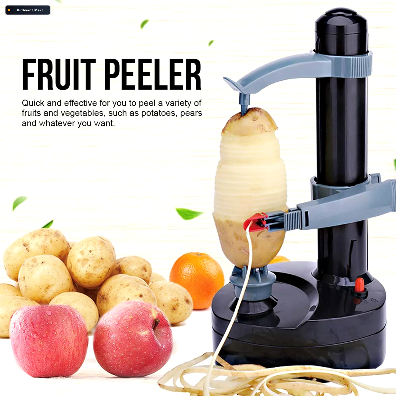 Vidhyant Mart Electric Vegetable Peeler Fast Automatic Precise Q 3