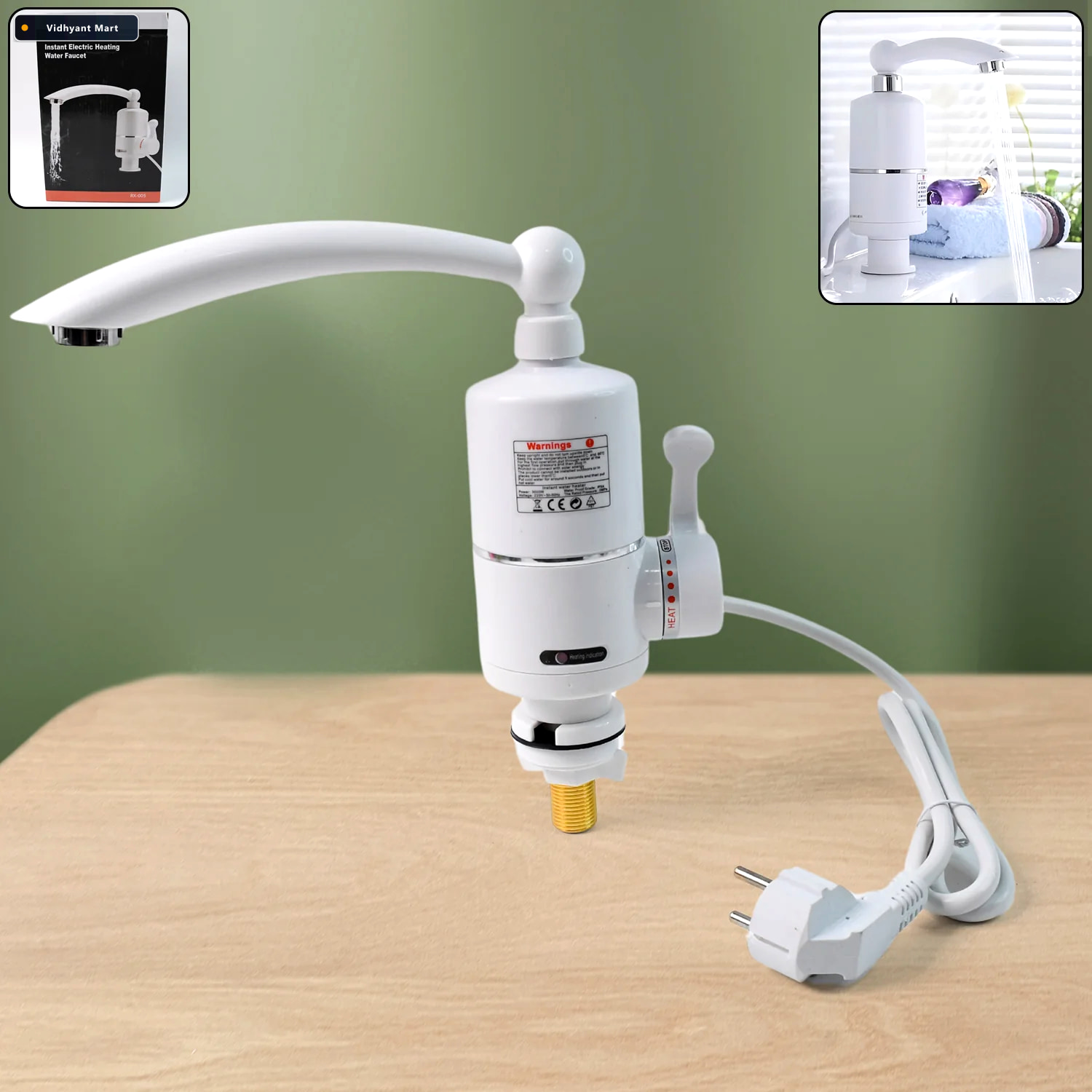 Vidhyant Mart Electric Water Heater Faucet Instant Hot Water Saf 1