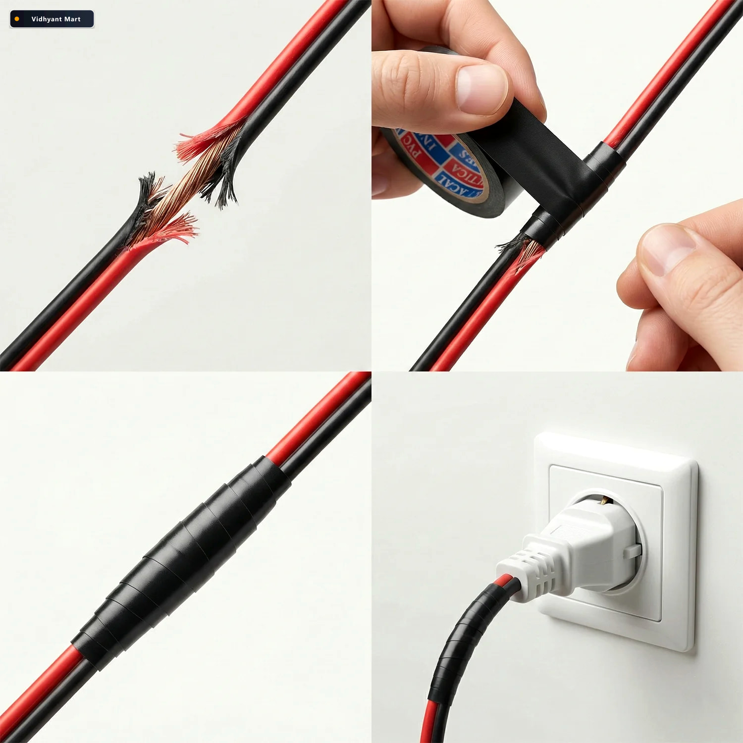Vidhyant Mart Electrical Insulation Tape Strong Flexible Wire Re 2