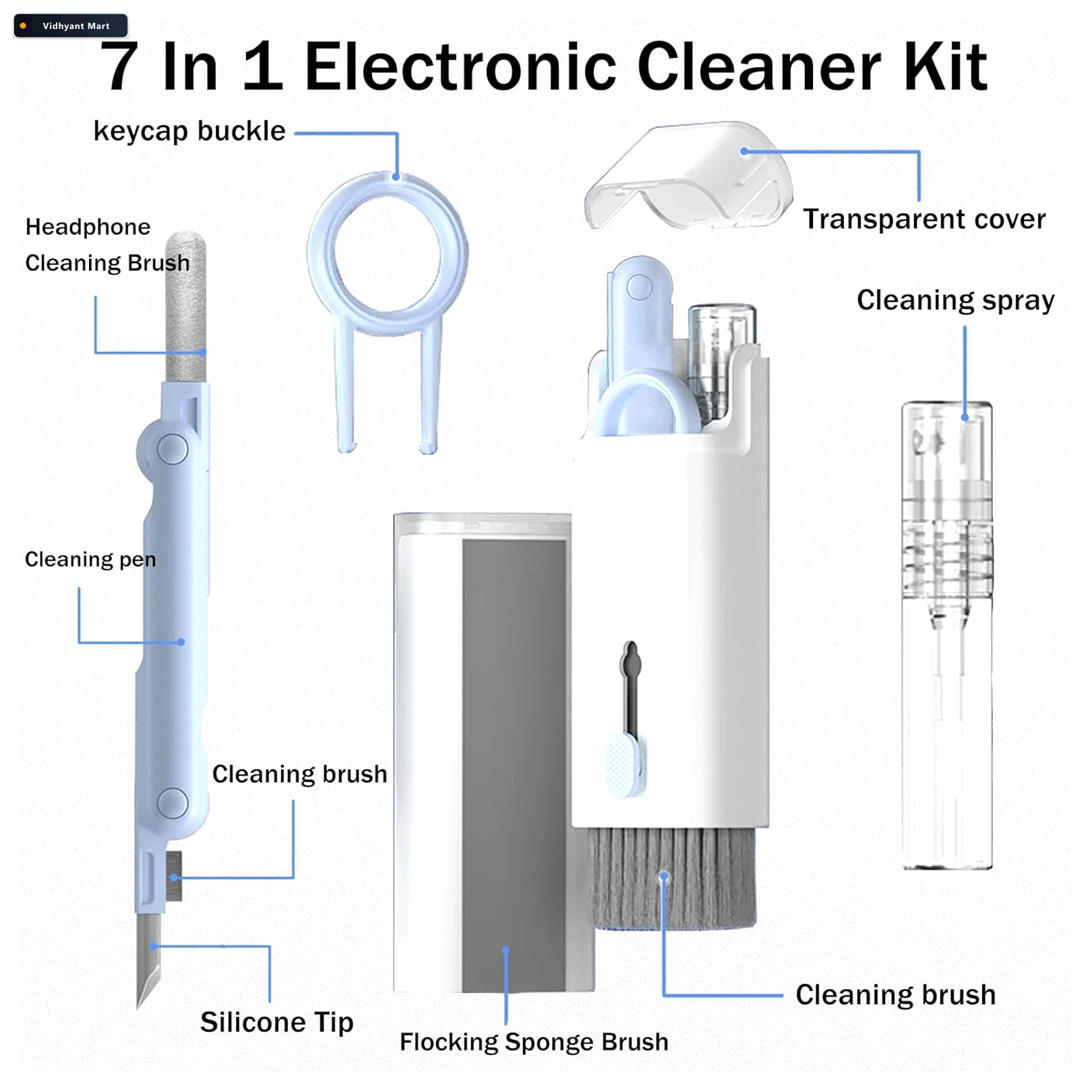 Vidhyant Mart Electronic Cleaner Kit 7 In 1 Multi Device Cleanin 3