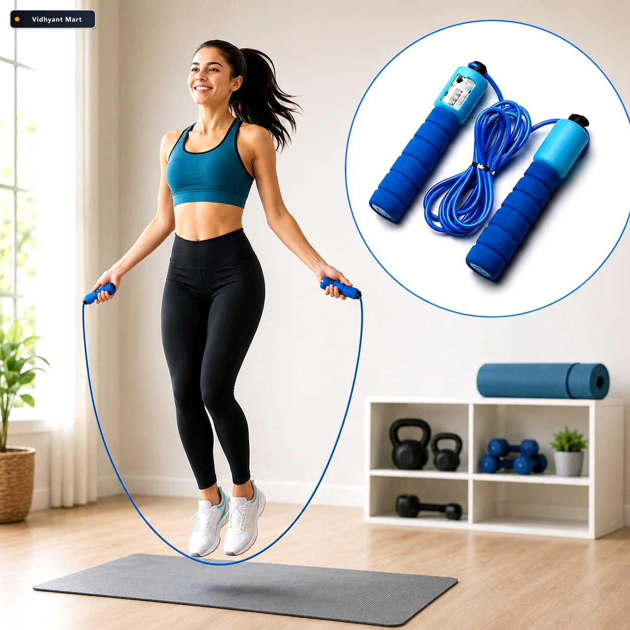 Vidhyant Mart Electronic Counting Skipping Rope Digital Fitness 1