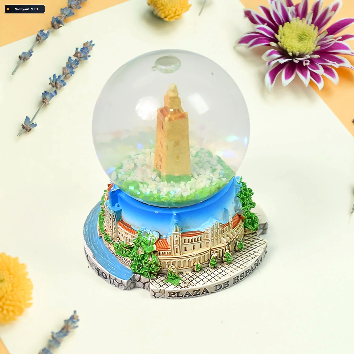 Vidhyant Mart Elegant Snow Globe Led Crystal Candle Light Home D 4