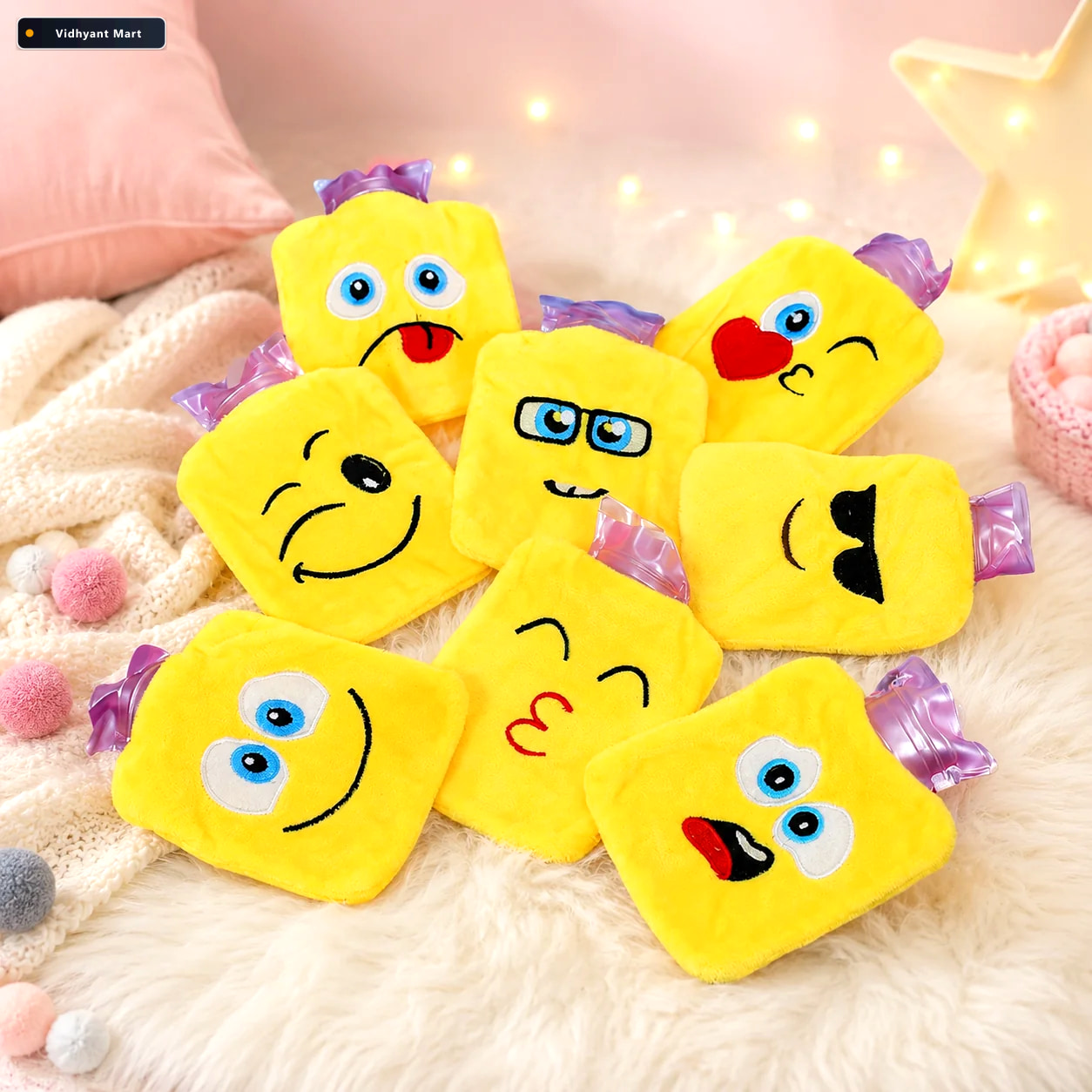 Vidhyant Mart Emoji Hot Water Bag Pain Relief Winter Comfort Vel 1