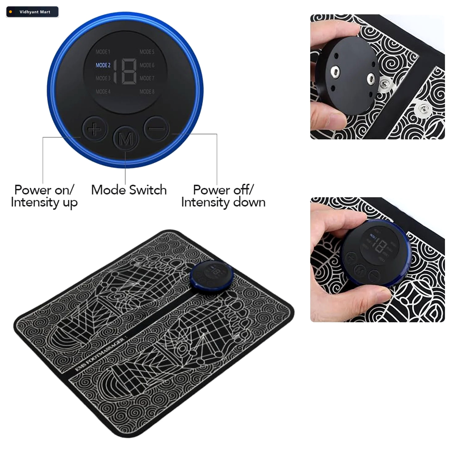 Vidhyant Mart Ems Foot Massage Mat Usb Powered Relaxation Recove 3