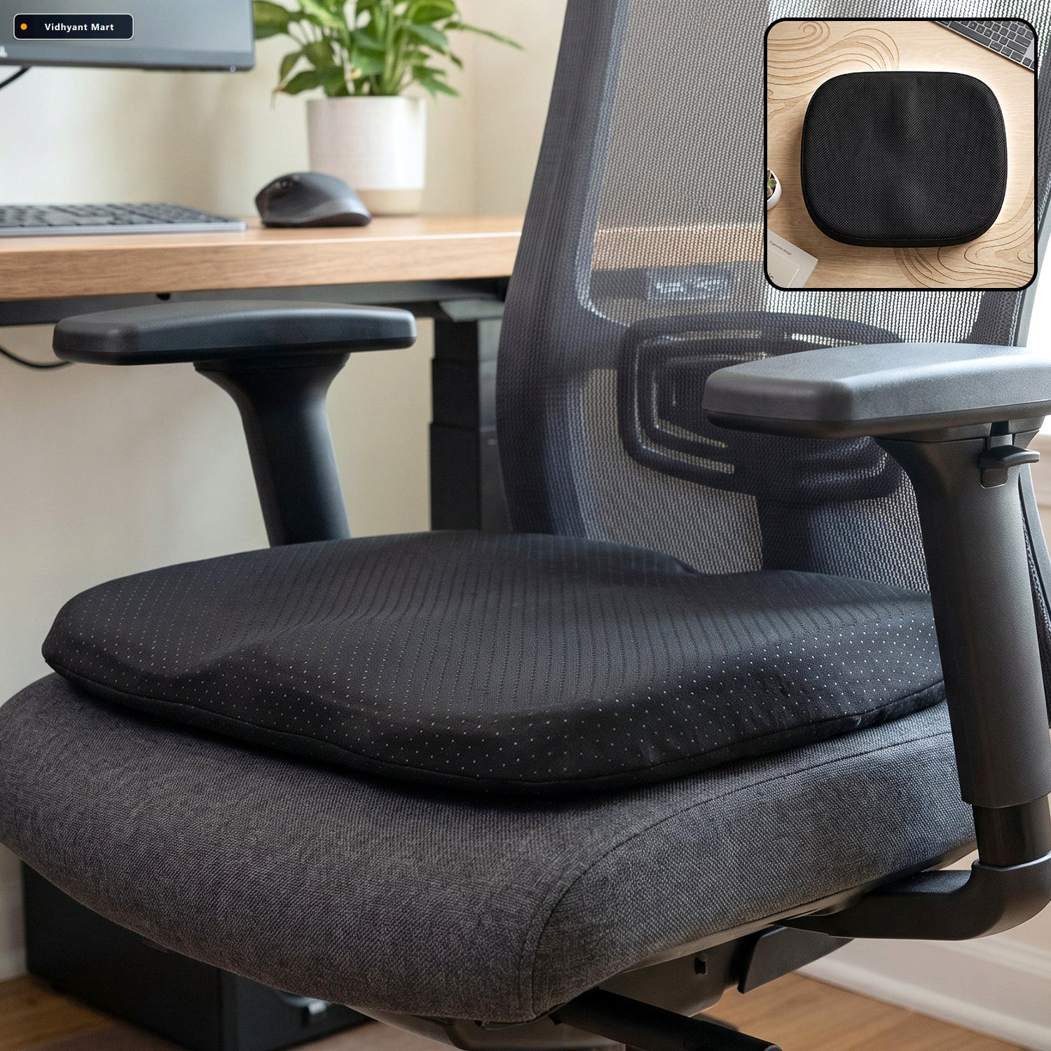 Vidhyant Mart Ergonomic Egg Seat Cushion Memory Foam Chair Pad F 1