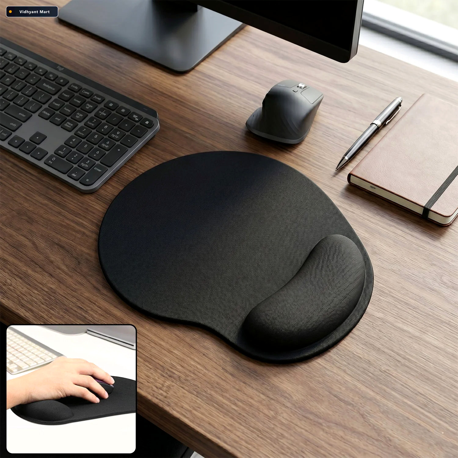 Vidhyant Mart Ergonomic Gaming Mouse Pad Wrist Support Non Slip 2