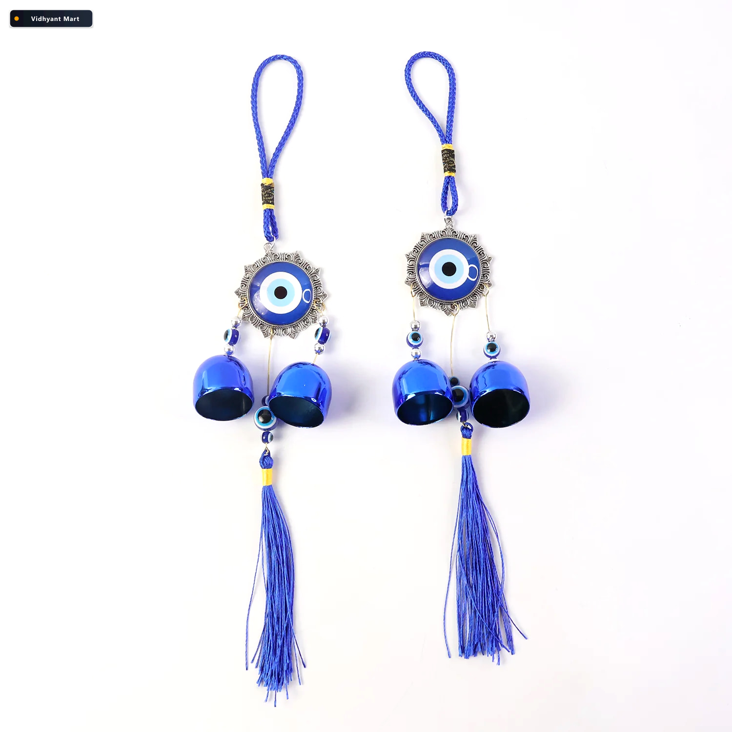 Vidhyant Mart Evil Eye Hanging Wind Chime Set Protective Home De 4