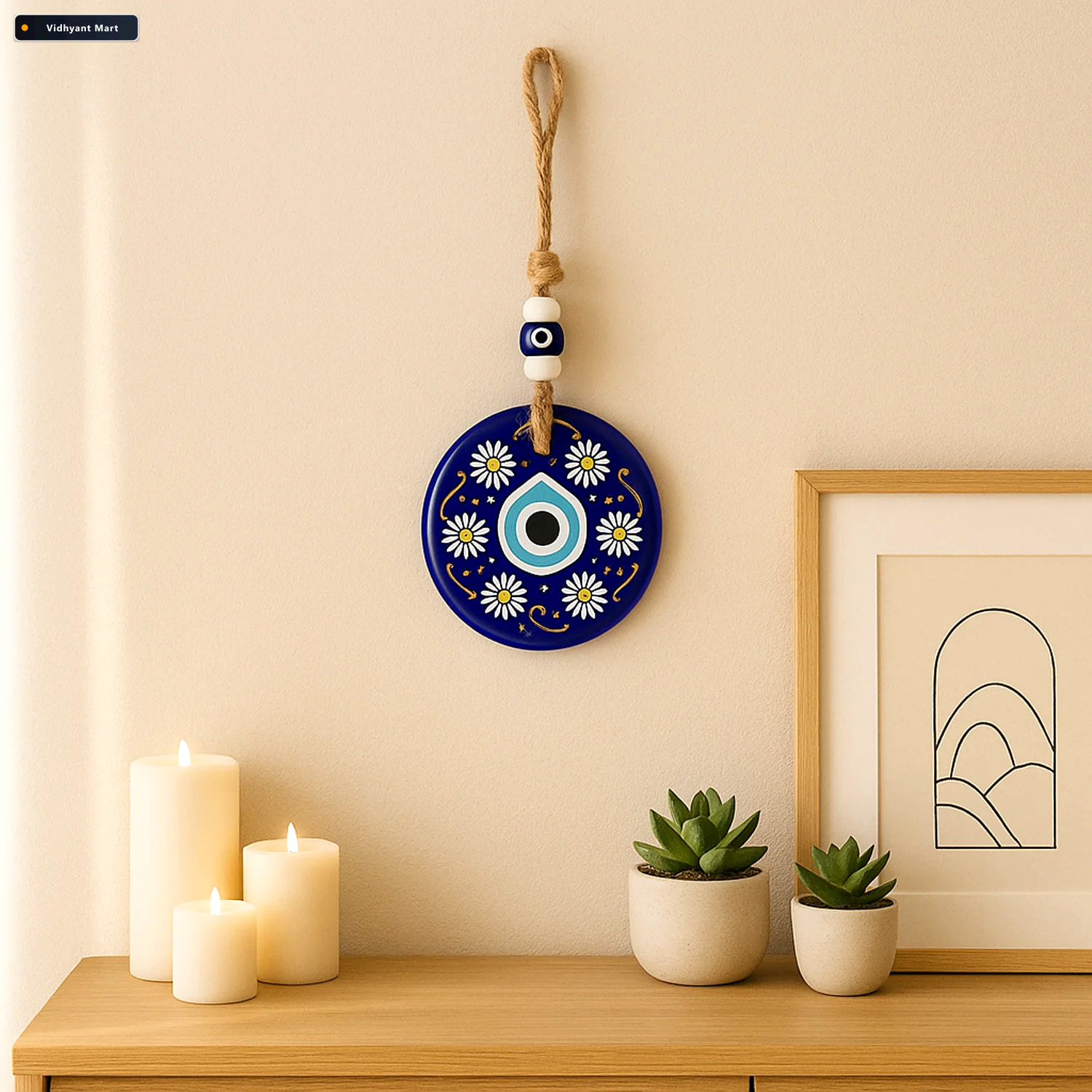 Vidhyant Mart Evil Eye Wall Hanging Positive Energy Protection C 1