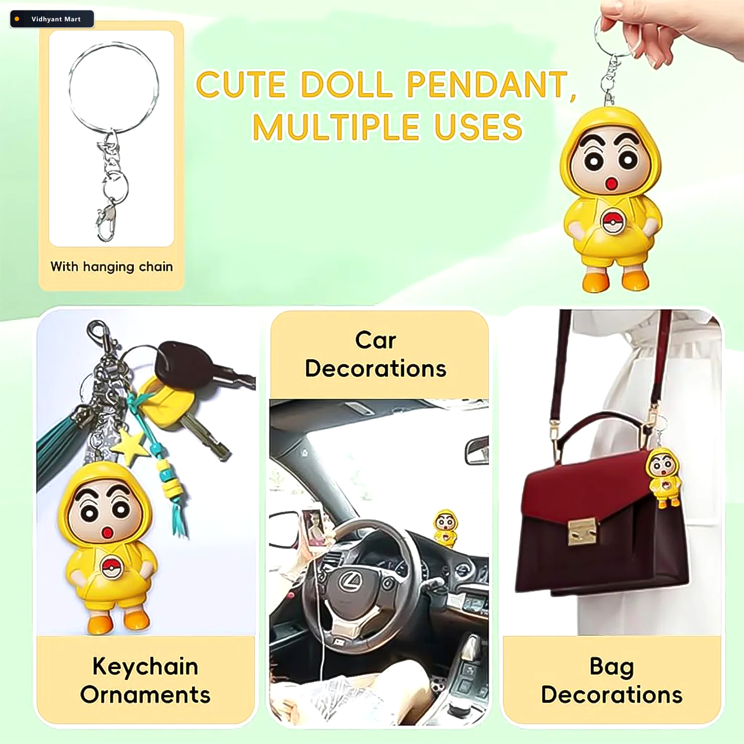 Vidhyant Mart Face Changing Keychain 3 Expressions Durable Fun G 3