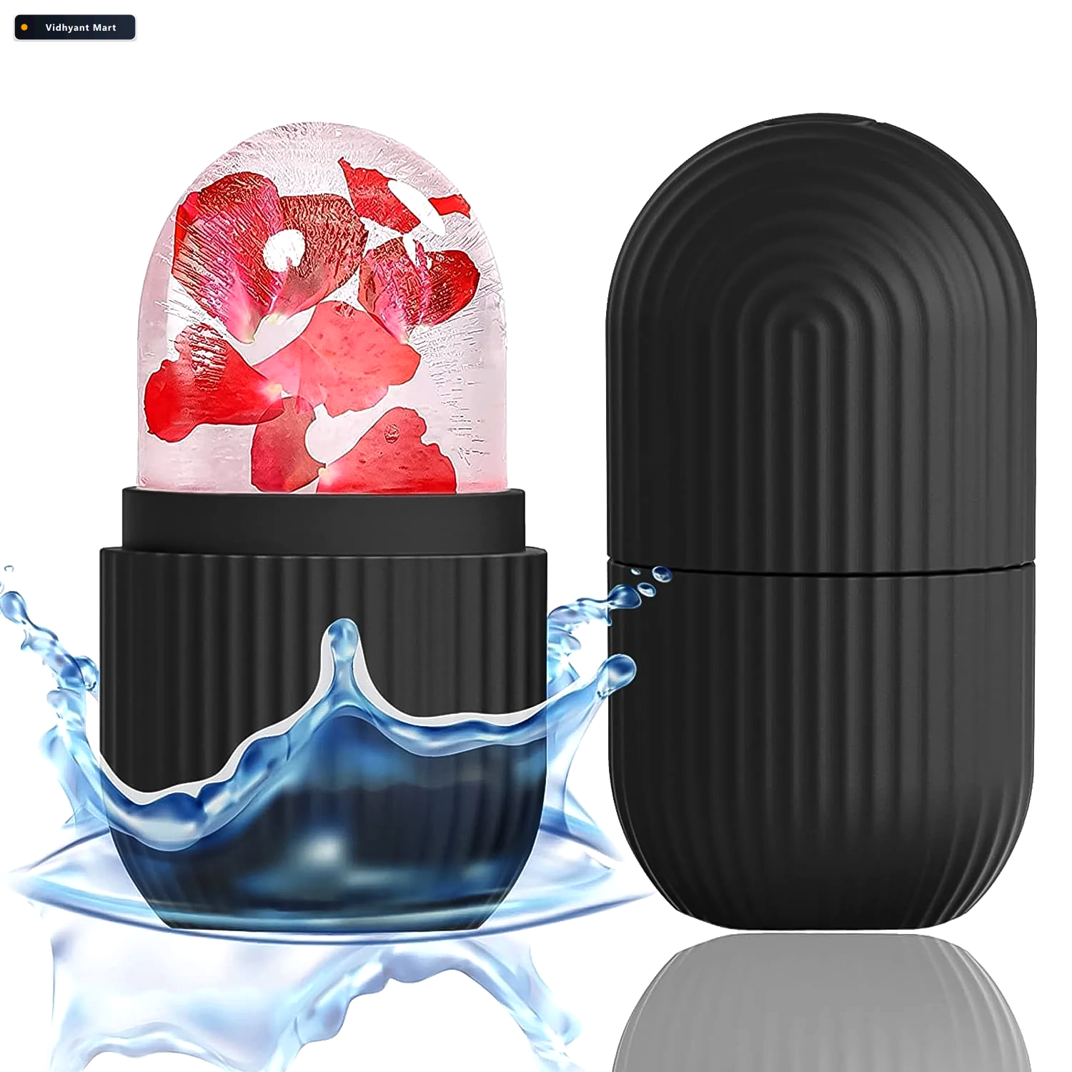 Vidhyant Mart Face Ice Roller Reduce Puffiness Swelling Velvet W 2