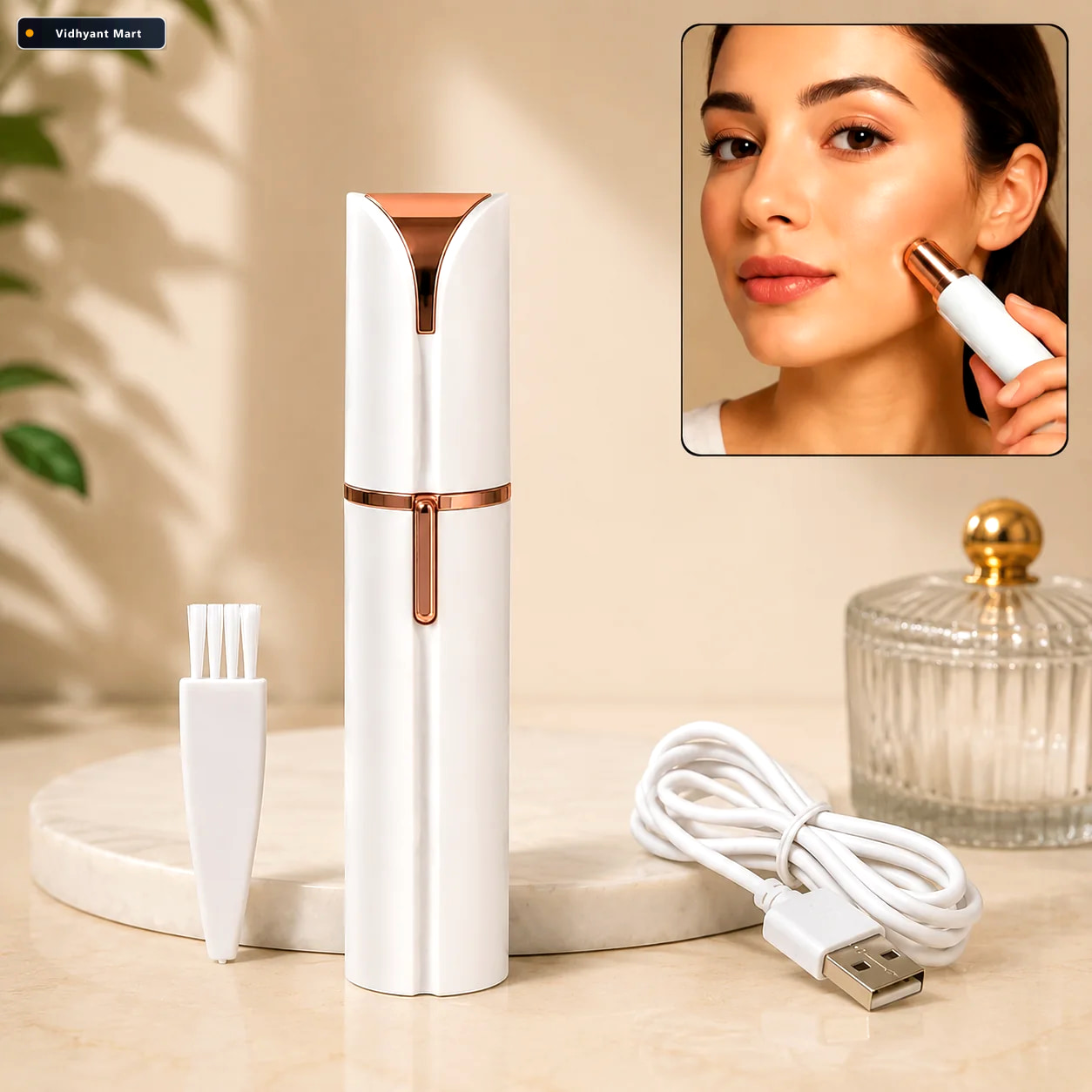 Vidhyant Mart Facial Hair Remover For Women Rechargeable Painles 1