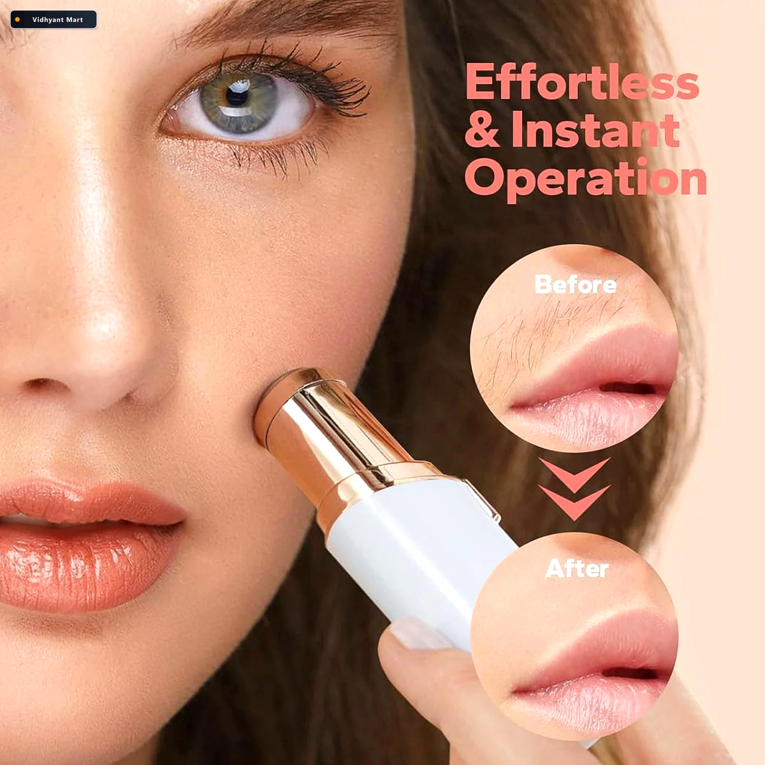 Vidhyant Mart Facial Hair Remover For Women Rechargeable Painles 2