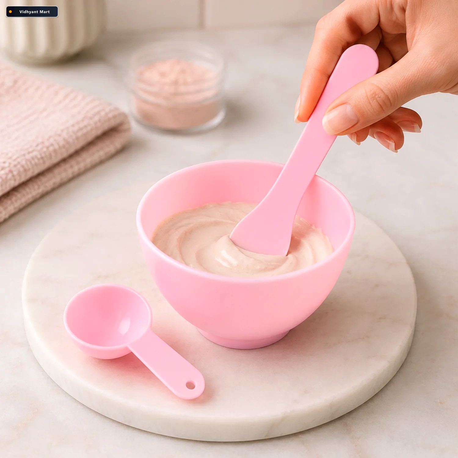 Vidhyant Mart Facial Mask Mixing Bowl Set Hygienic 3 Piece Skinc 1
