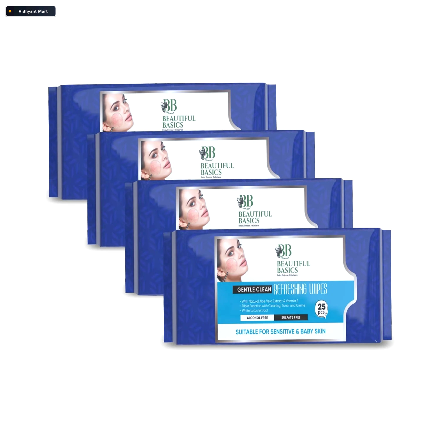 Vidhyant Mart Facial Wet Wipes Refreshing Alcohol Free Beautiful 3