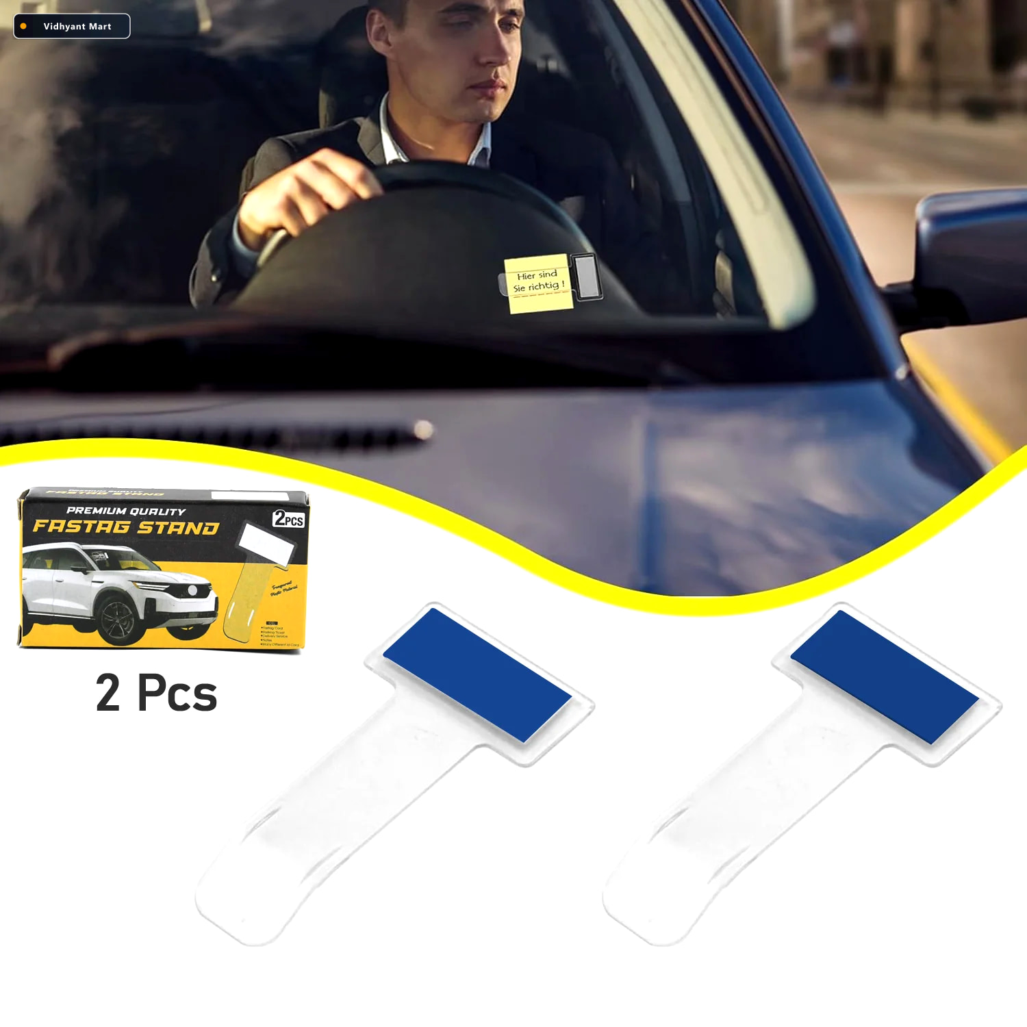 Vidhyant Mart Fastag Holder For Car Transparent Windscreen Card 1