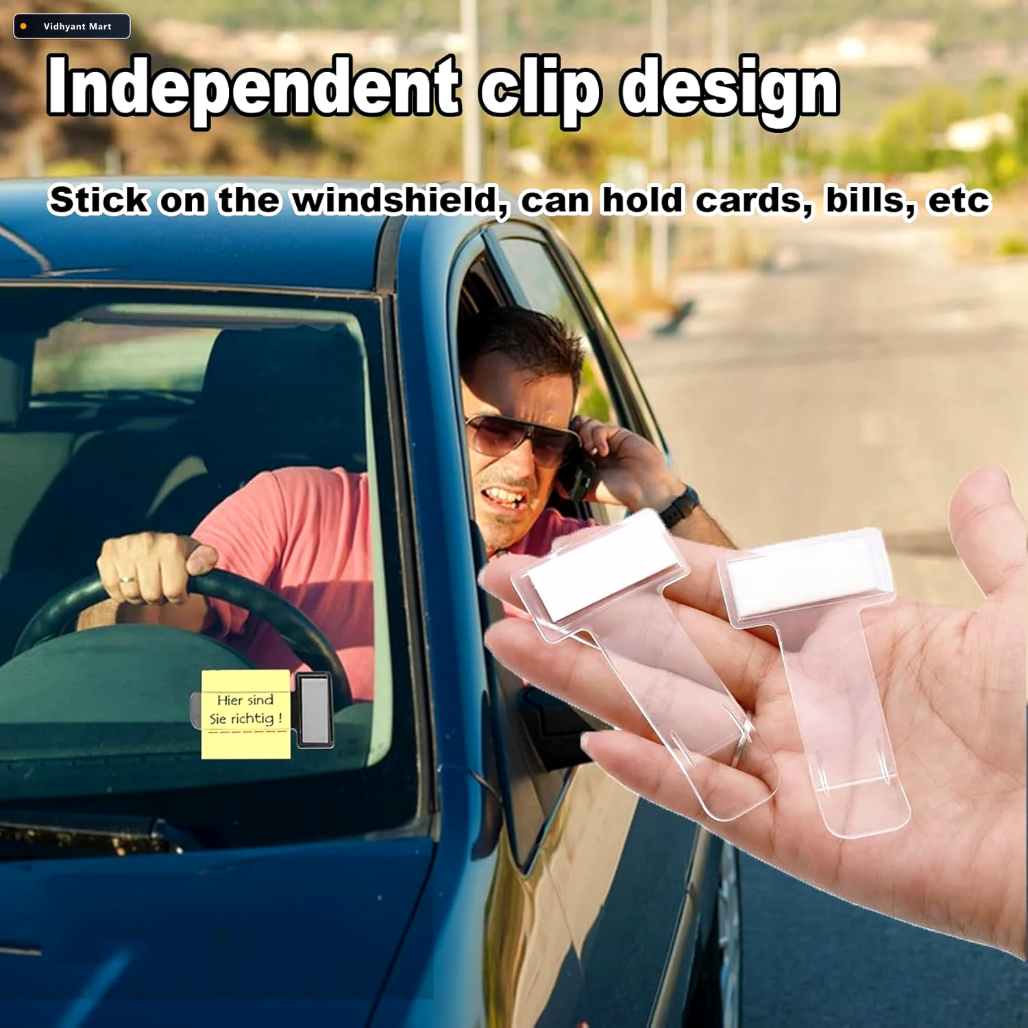 Vidhyant Mart Fastag Holder For Car Transparent Windscreen Card 2