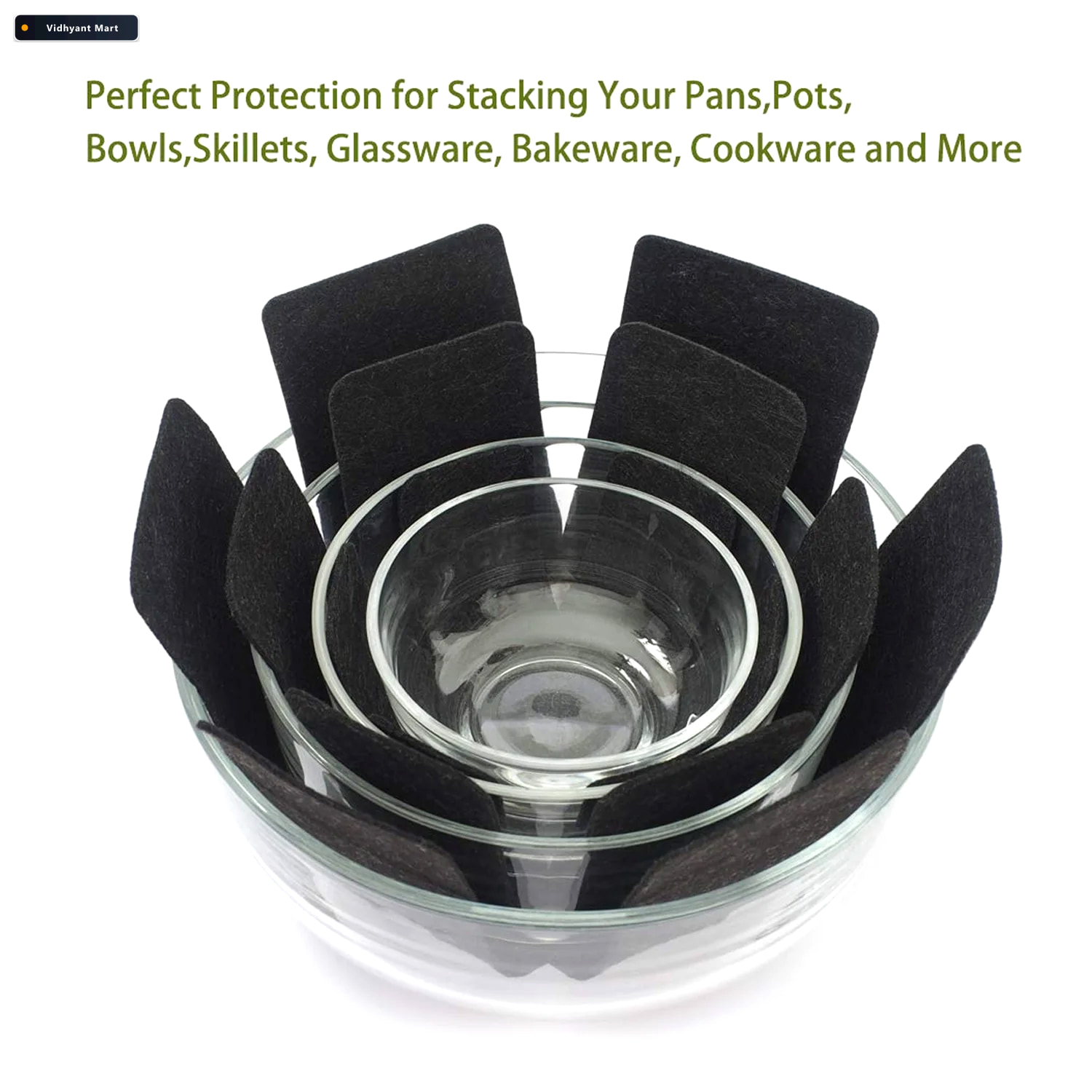 Vidhyant Mart Felt Pots And Pans Protectors Set Of 3 Sizes Bake 2
