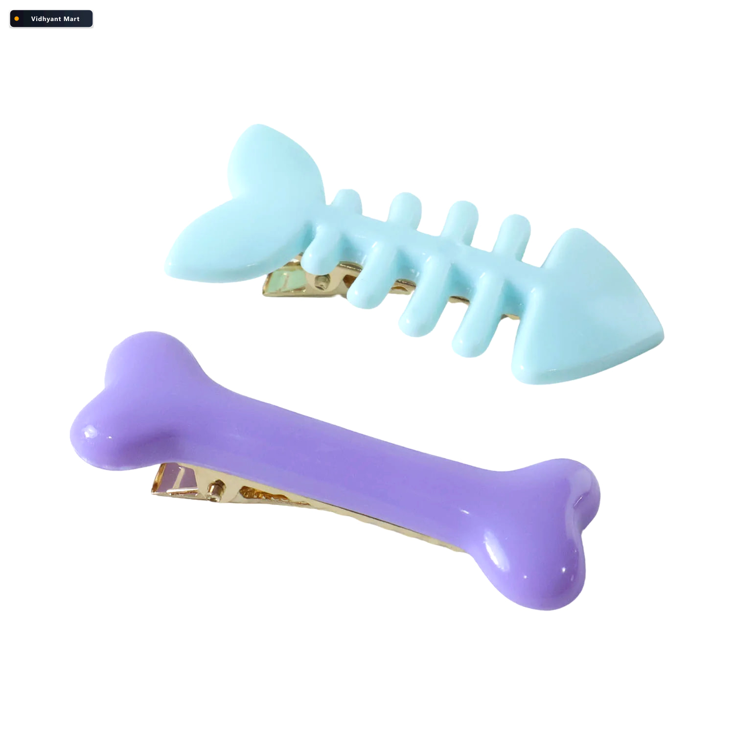 Vidhyant Mart Fishbone Hair Clip Set Cute Strong Grip Pack Of 4 4