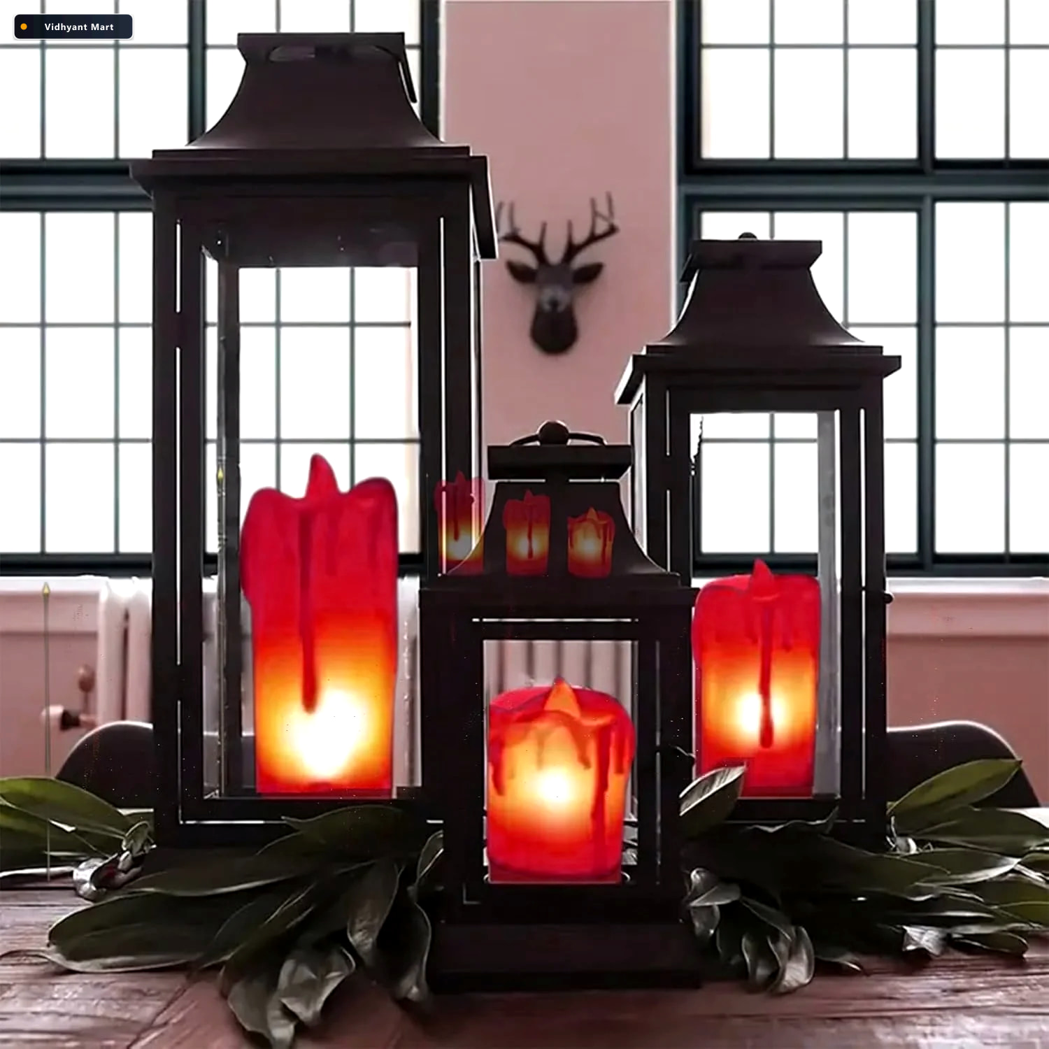 Vidhyant Mart Flameless Led Candles Realistic Melted Design Deco 4
