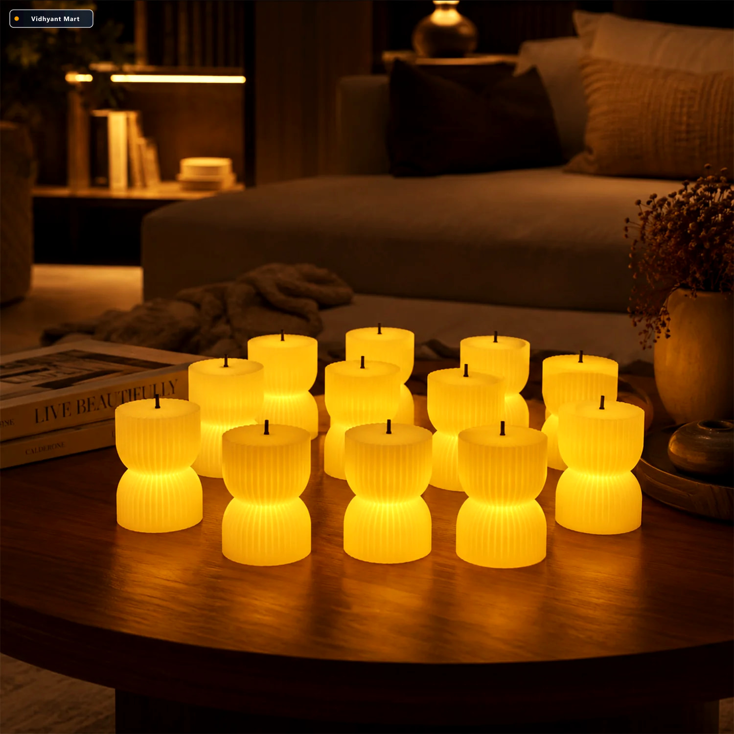 Vidhyant Mart Flameless Led Tealight Candle Set For Home Decor A 2