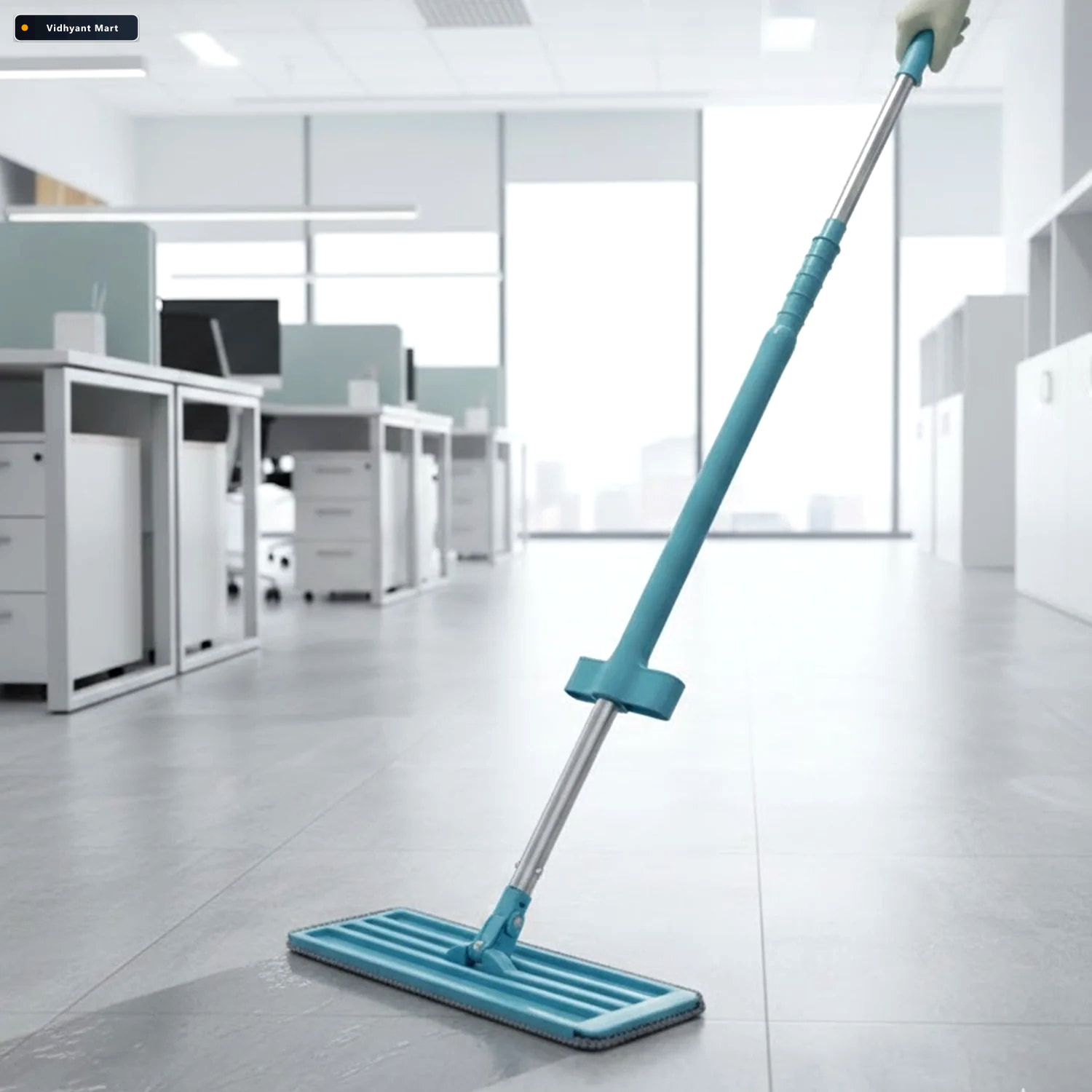 Vidhyant Mart Flat Floor Cleaning Mop With Long Handle And Slim 2