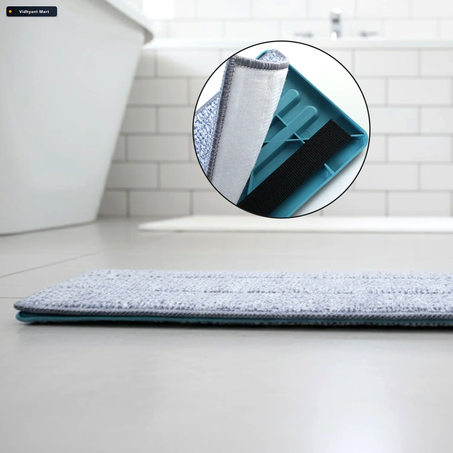 Vidhyant Mart Flat Floor Mop For Women With Long Handle And Micr 3