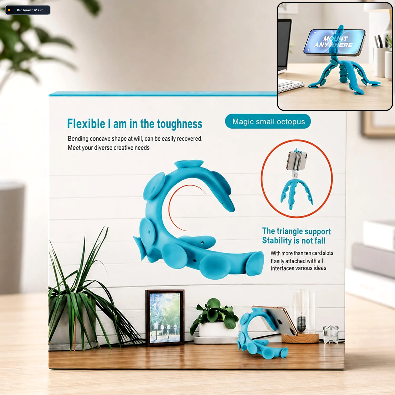 Vidhyant Mart Flexible Gooseneck Phone Holder For Hands Free Des 1