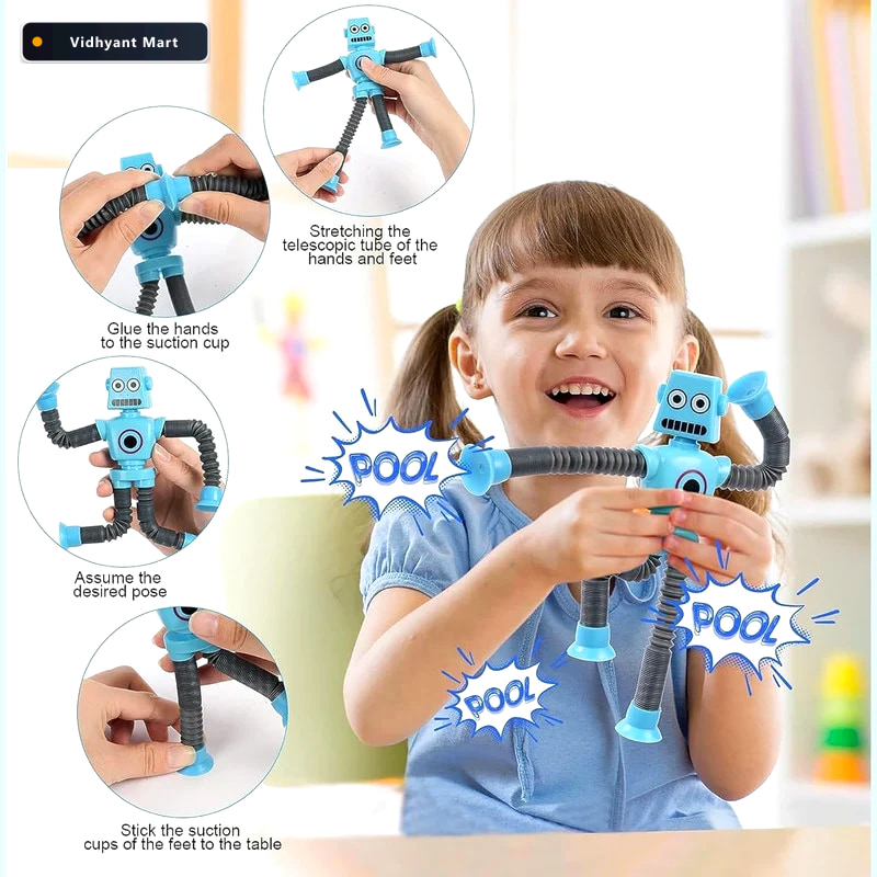 Vidhyant Mart Flexible Robot Magic Spring Toy Bendable Stretchab 2