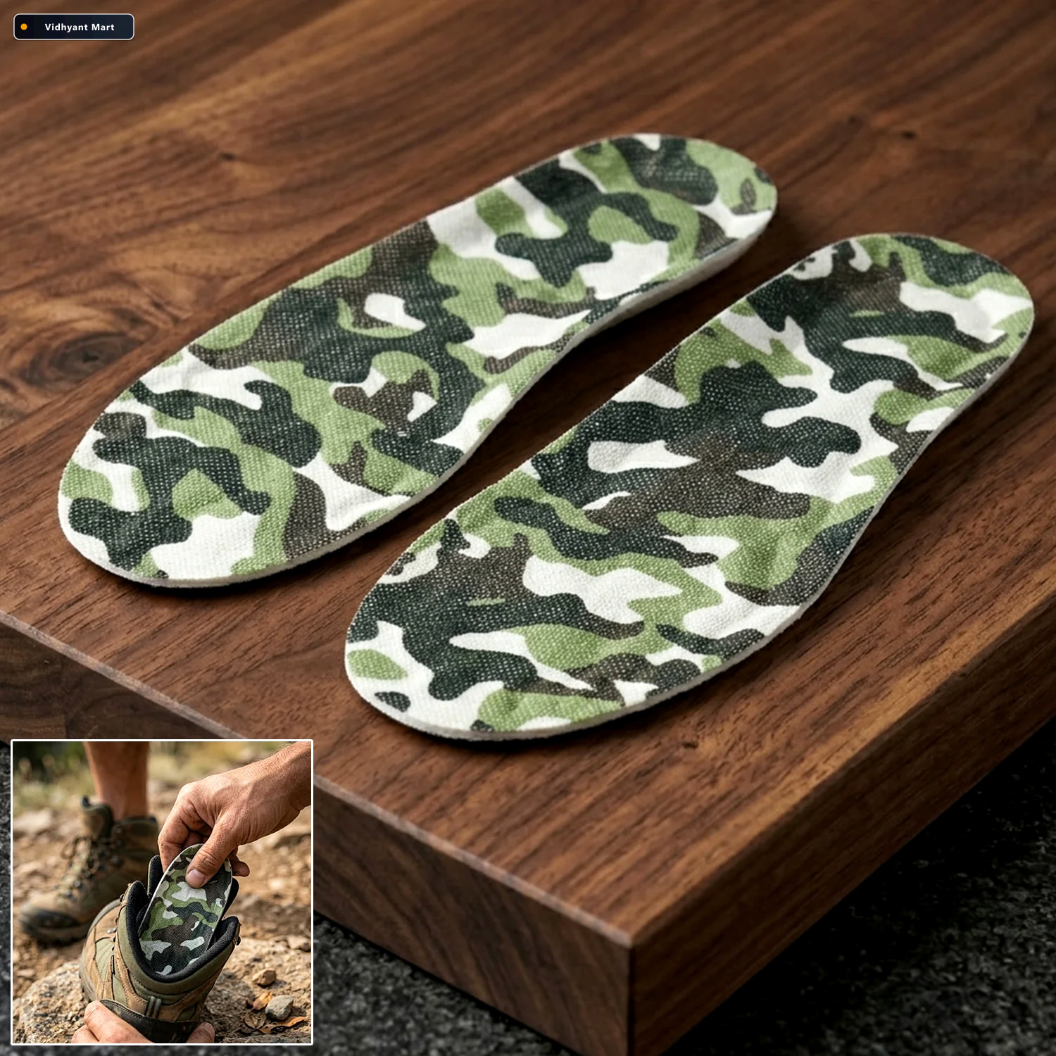 Vidhyant Mart Flexible Shock Absorbing Shoe Insoles Comfort Fit 1