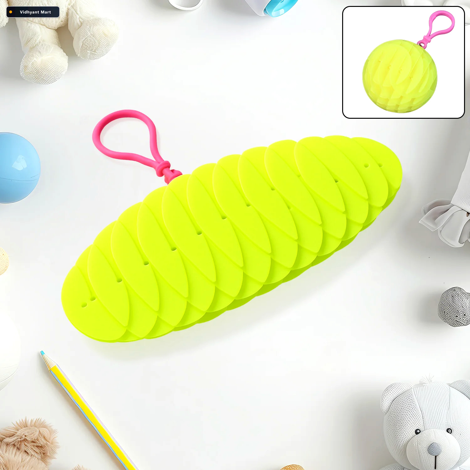 Vidhyant Mart Flexible Worm Fidget Toy Sensory Stress Relief Foc 3