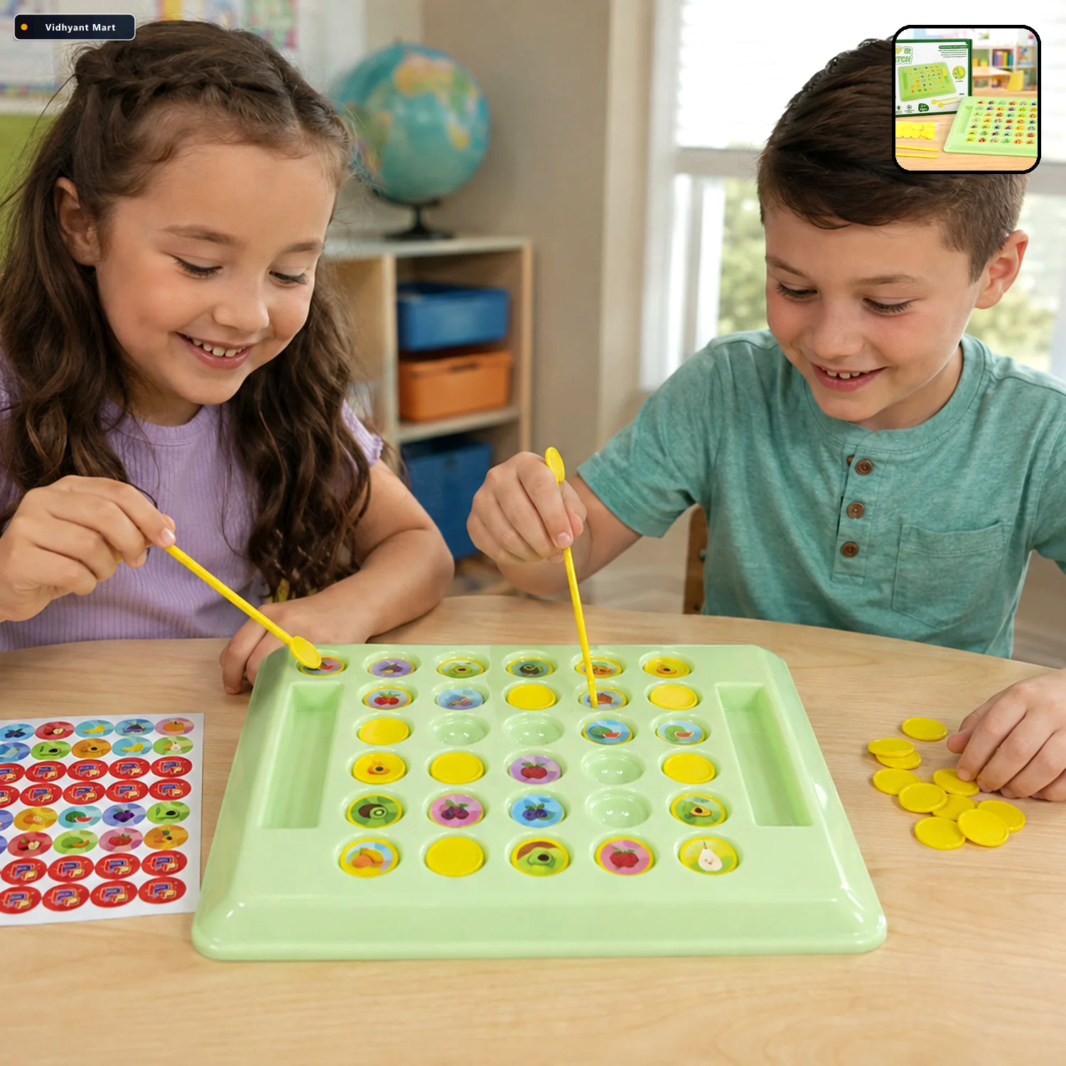 Vidhyant Mart Flip And Match Fruit Memory Board Game For Kids Br 1