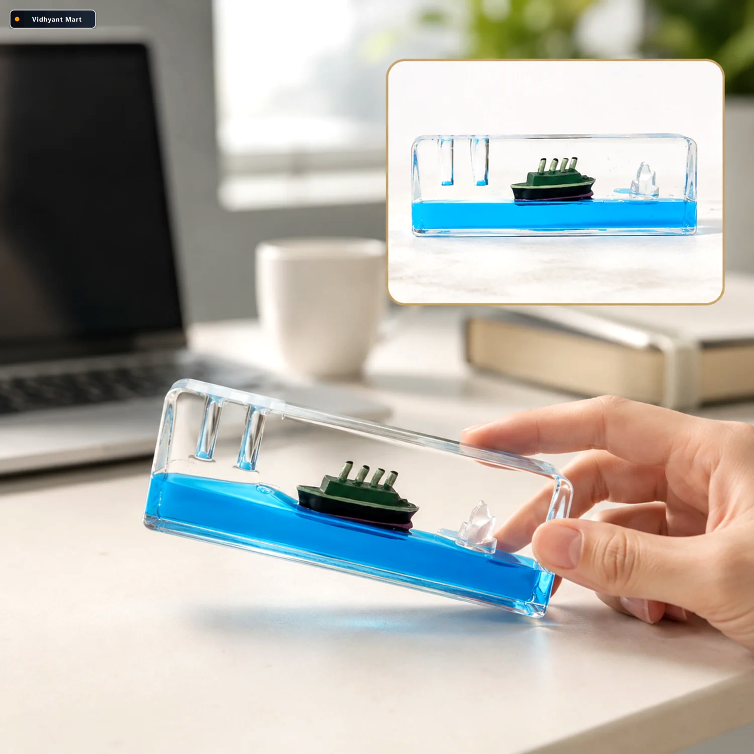 Vidhyant Mart Floating Cruiser Ship Decor Unsinkable Stress Reli 1