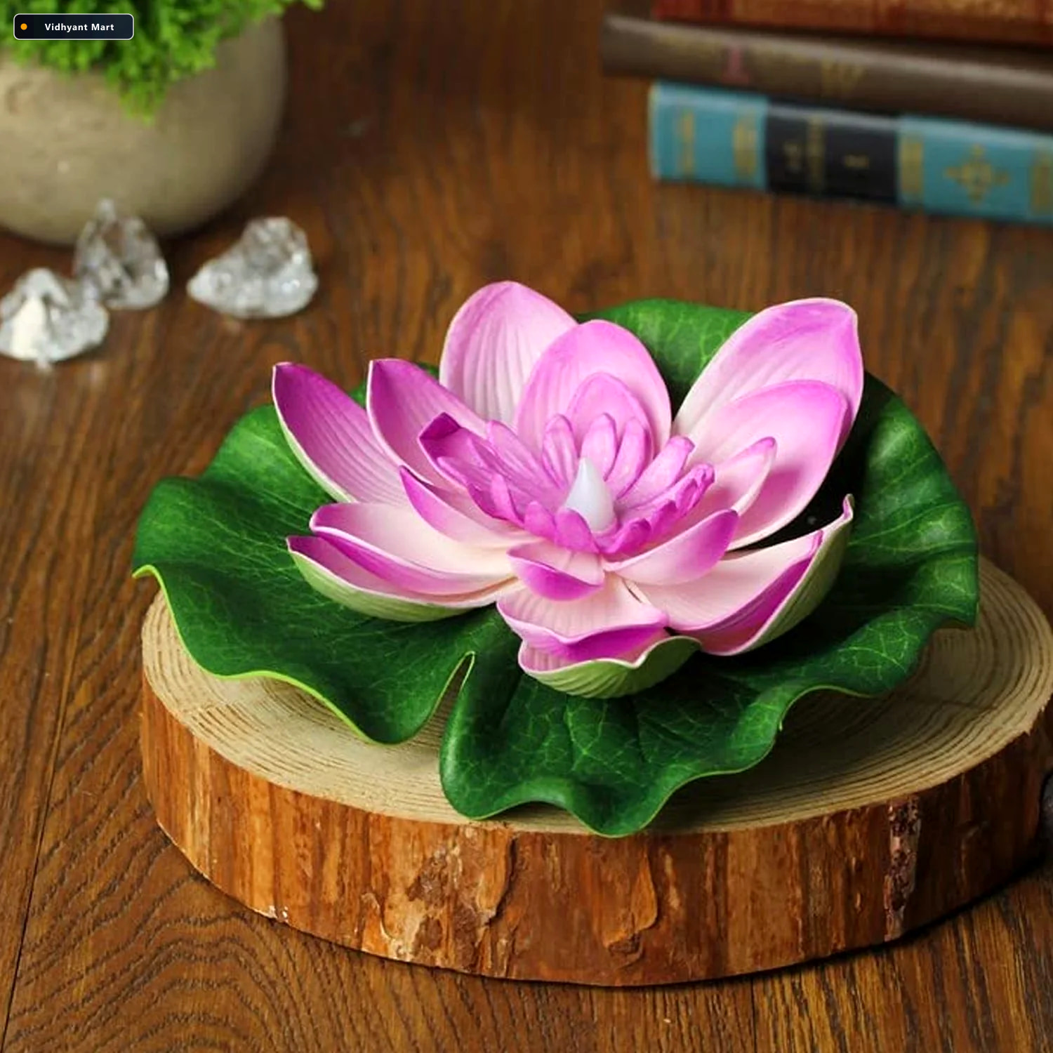 Vidhyant Mart Floating Lotus Led Candles Smokeless Waterproof Pa 4