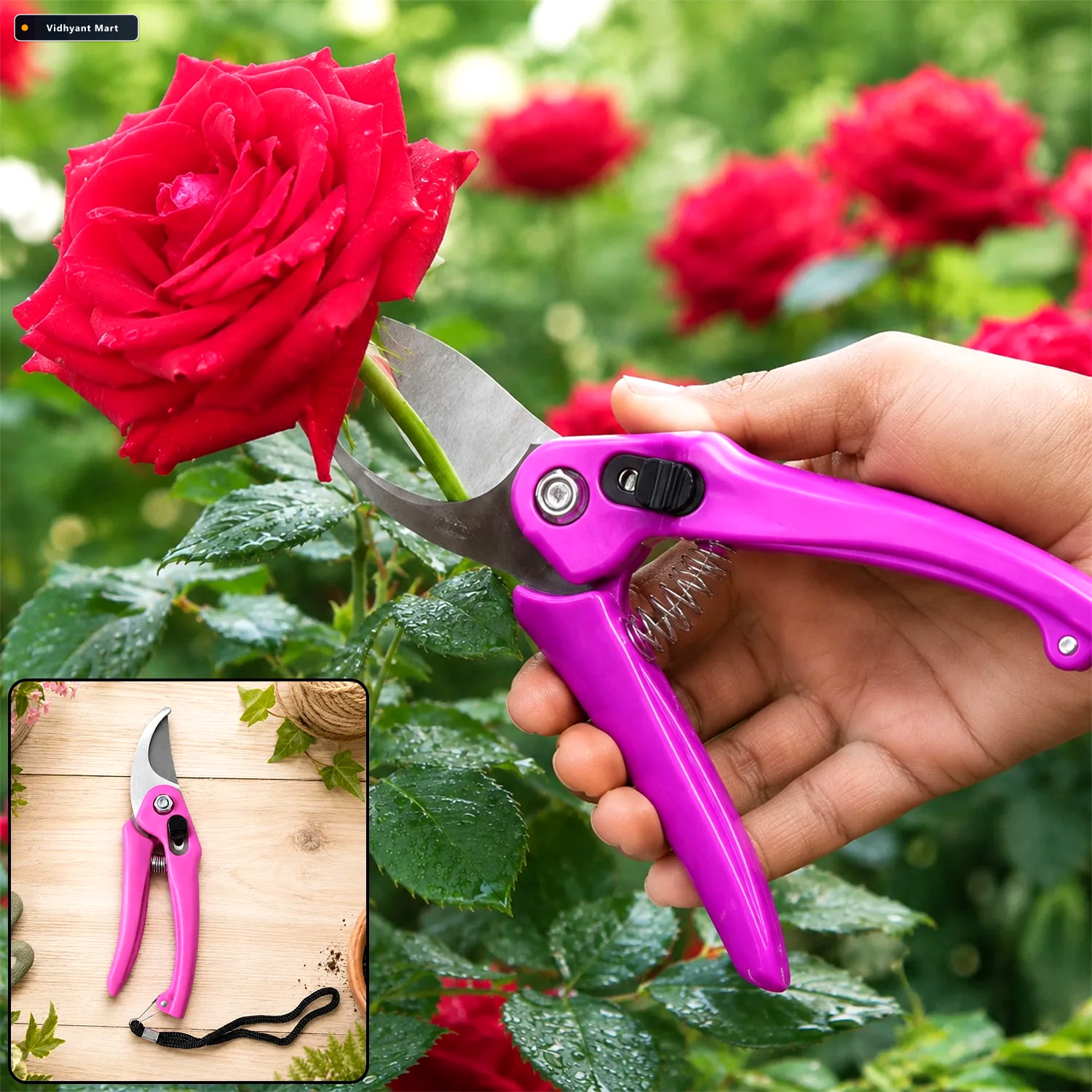 Vidhyant Mart Flower Cutter Garden Pruning Shears Stainless Stee 1