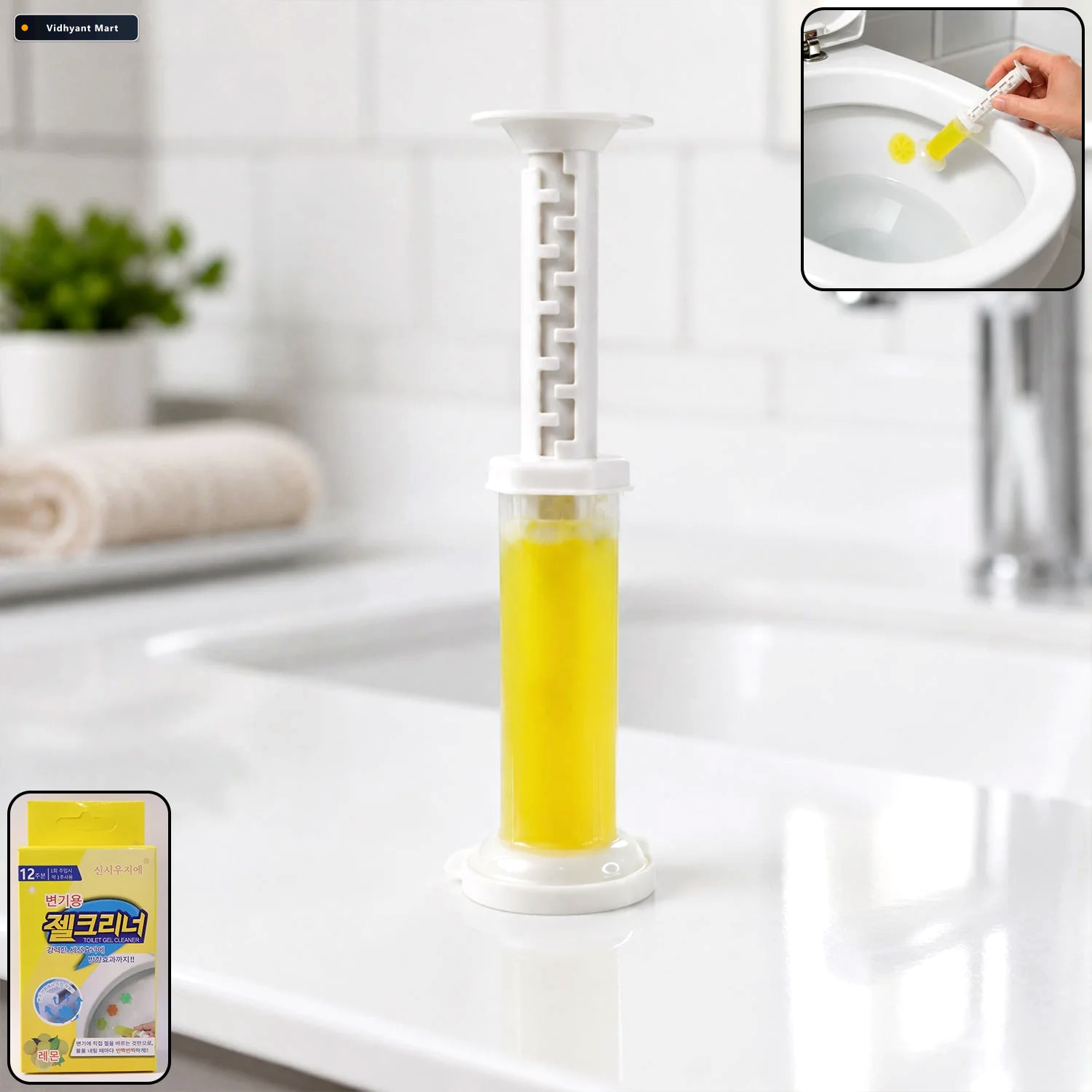 Vidhyant Mart Flower Shaped Toilet Gel Cleaner With Box Effectiv 2