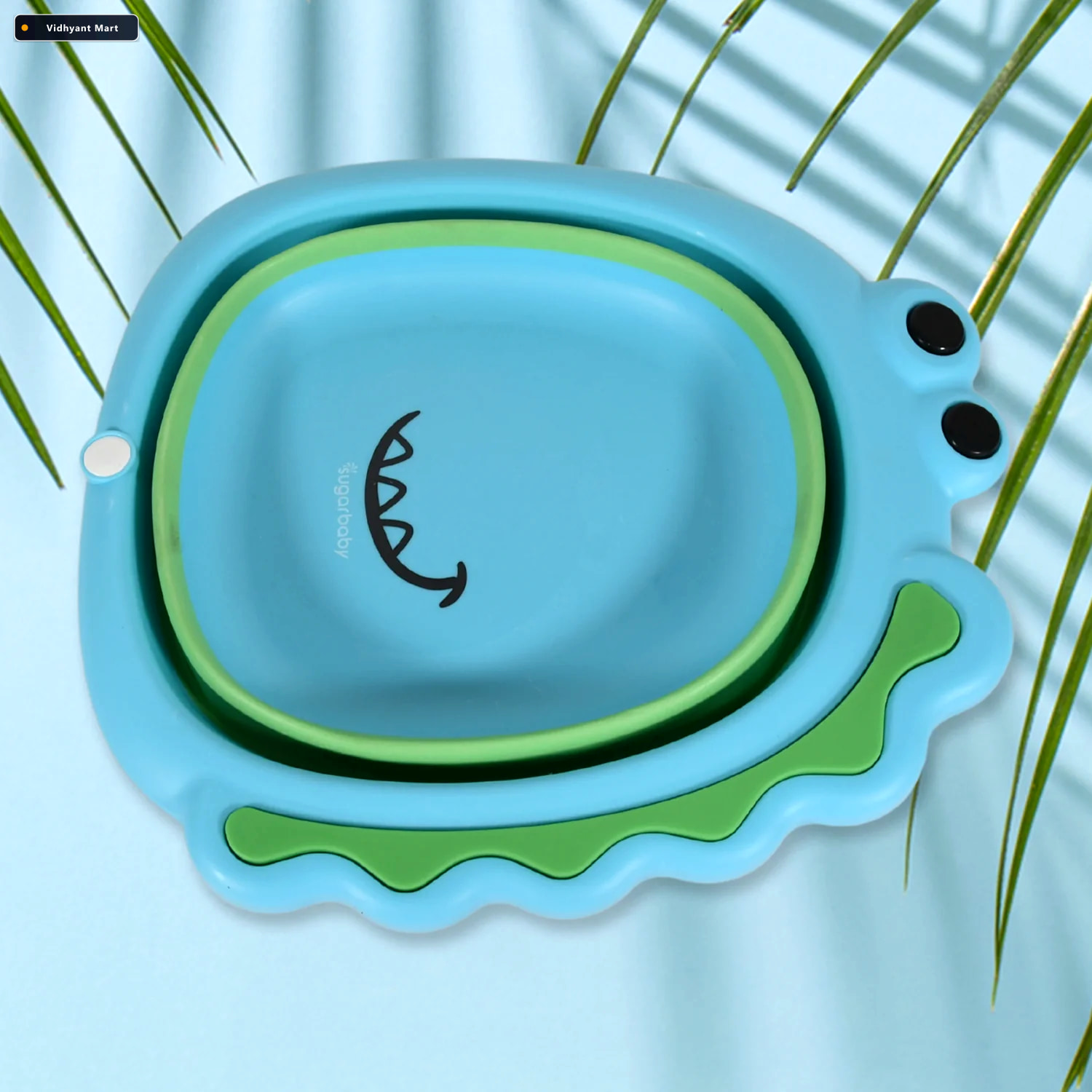 Vidhyant Mart Foldable Baby Wash Basin Space Saving Frog Design 2