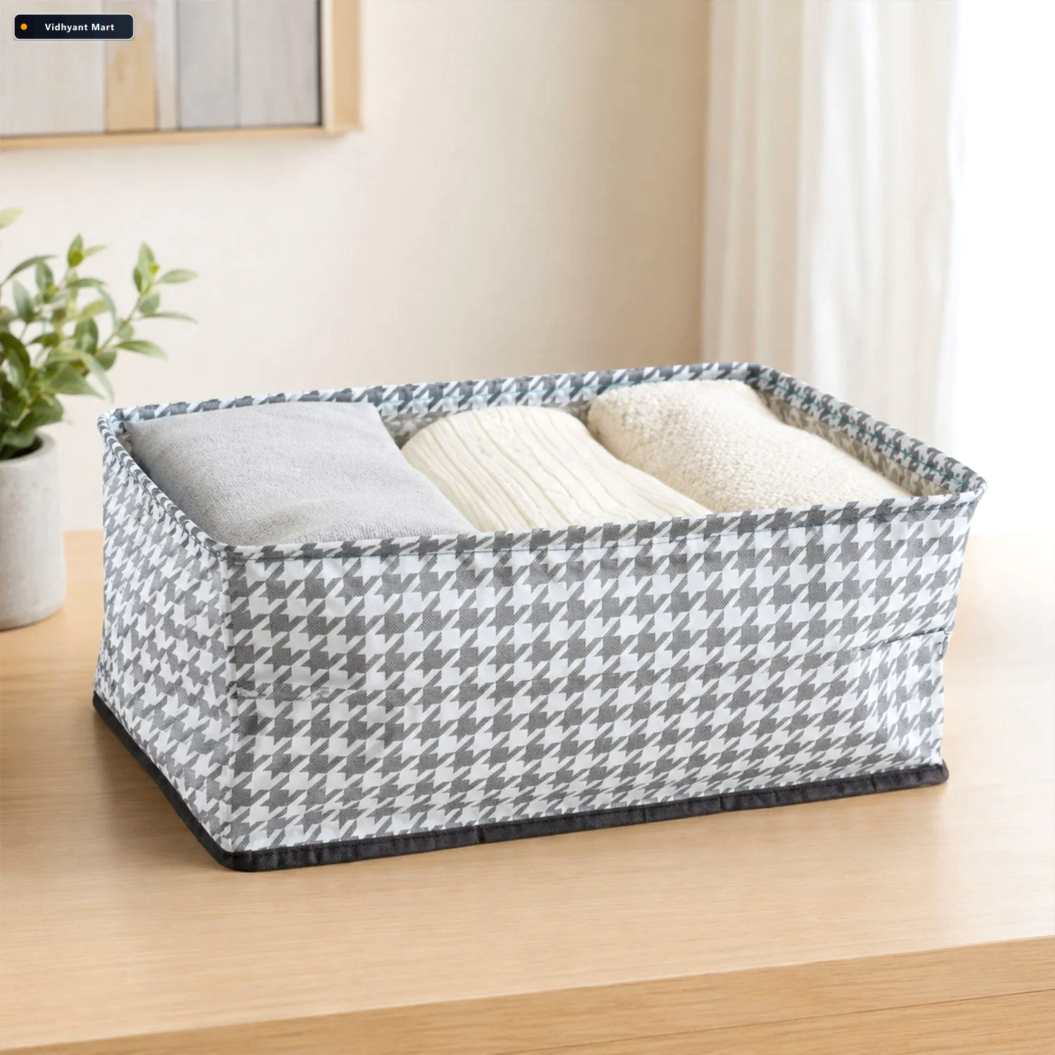 Vidhyant Mart Foldable Cloth Organizer Basket Space Saving Home 2