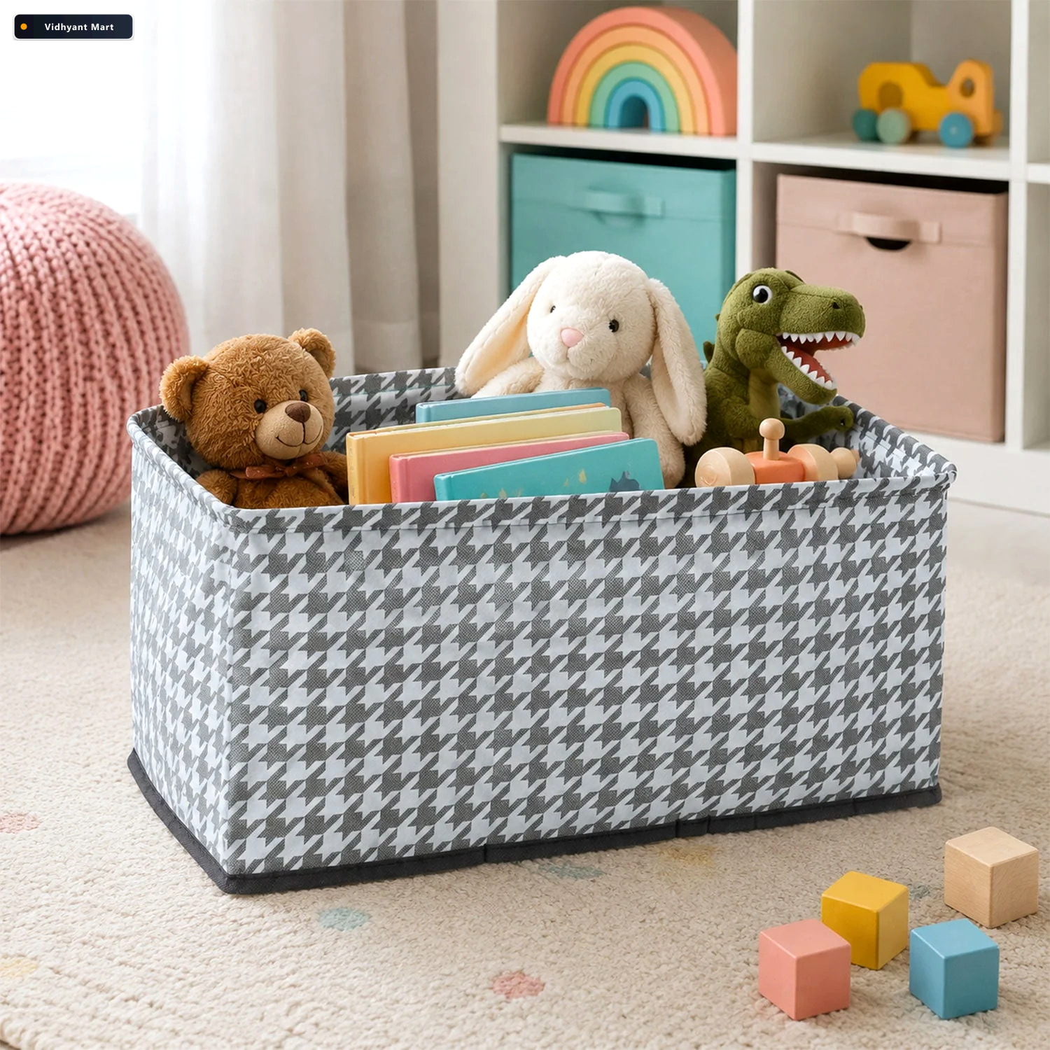 Vidhyant Mart Foldable Cloth Organizer Basket Space Saving Home 3