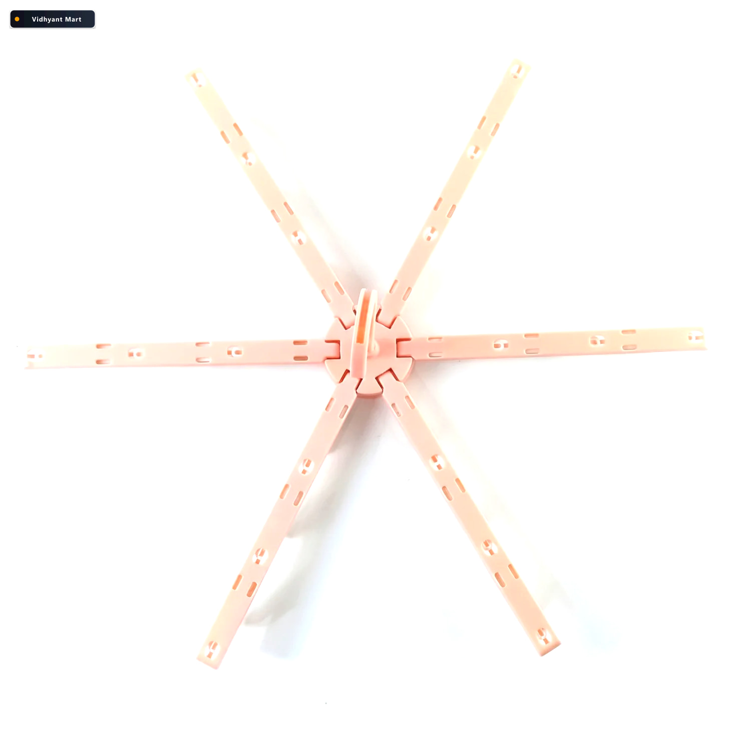 Vidhyant Mart Foldable Clothes Drying Hanger With Clips Plastic 4