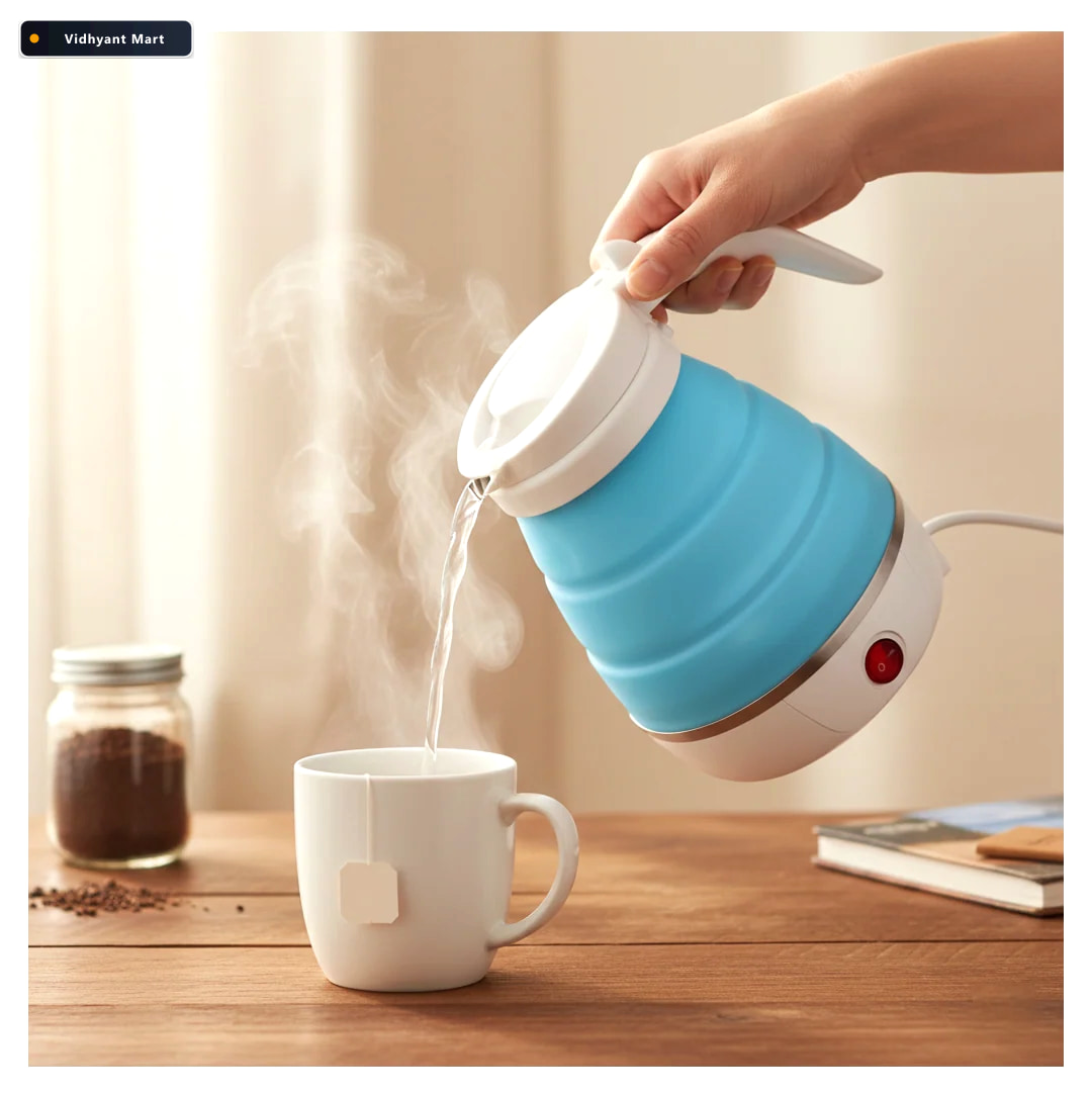 Vidhyant Mart Foldable Electric Kettle Portable 06l Travel Boile 5