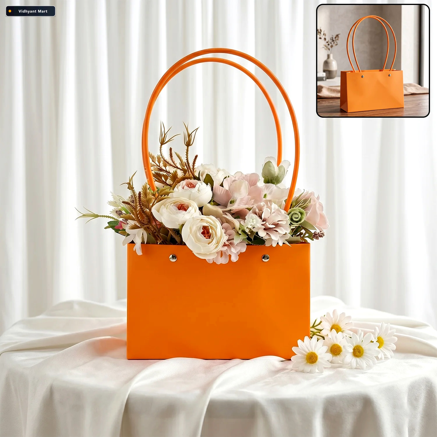 Vidhyant Mart Foldable Flower Packaging Bag Waterproof Elegant H 1